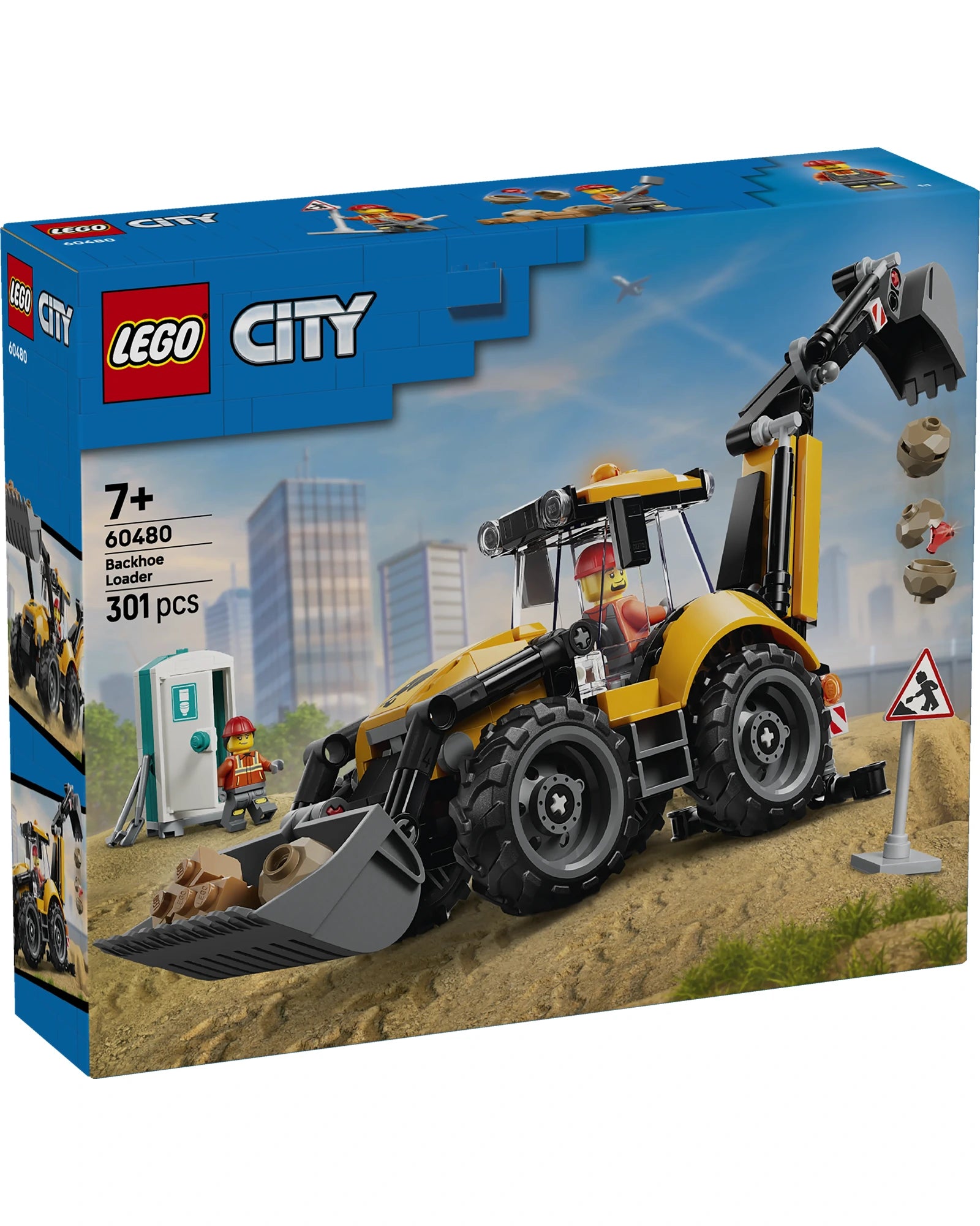 60480 Yellow Backhoe Loader