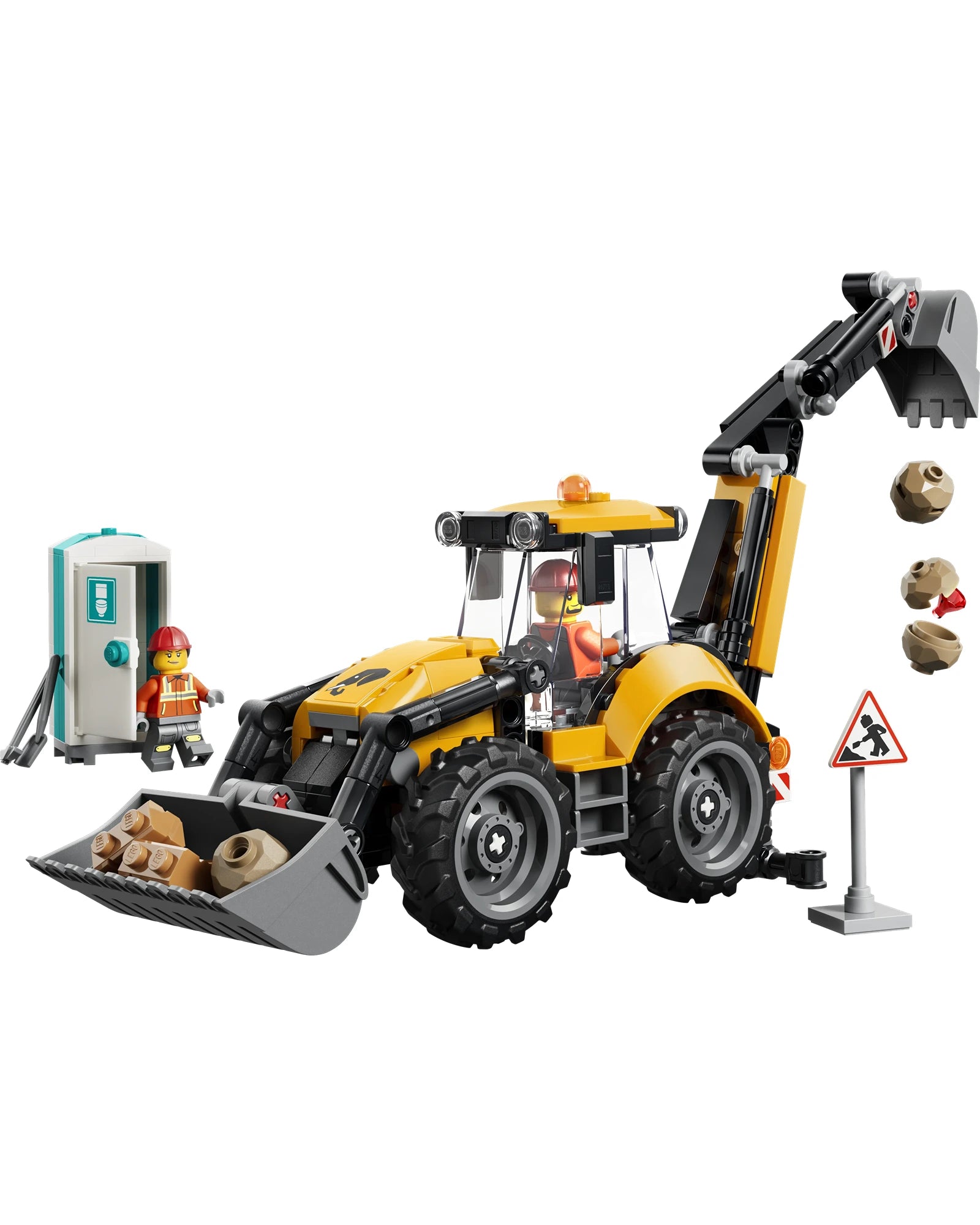 60480 Yellow Backhoe Loader