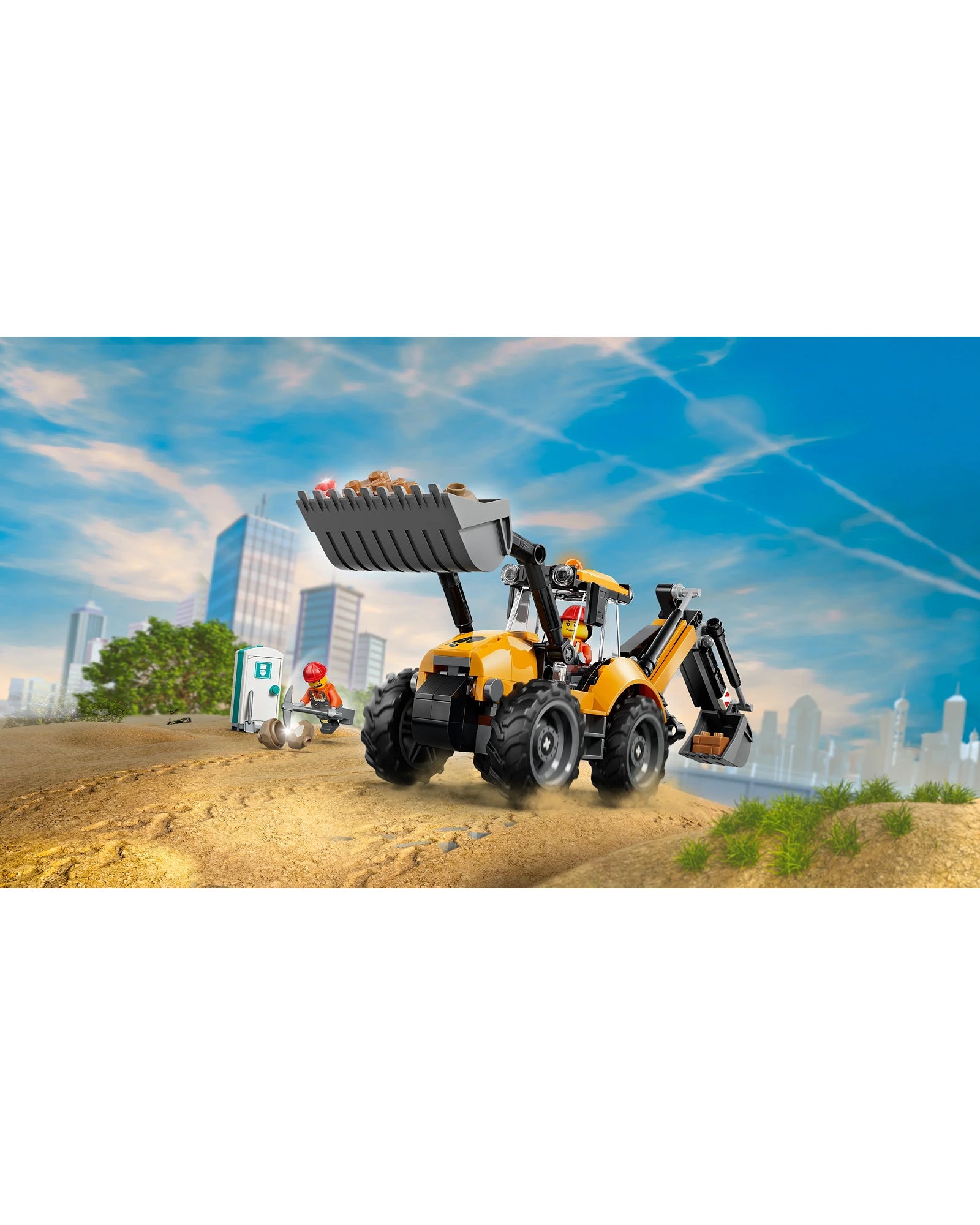 60480 Yellow Backhoe Loader