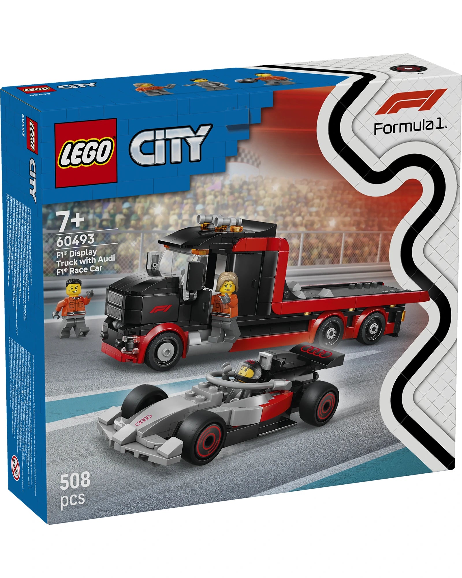 60493 F1® Display Truck with Audi F1® Race Car