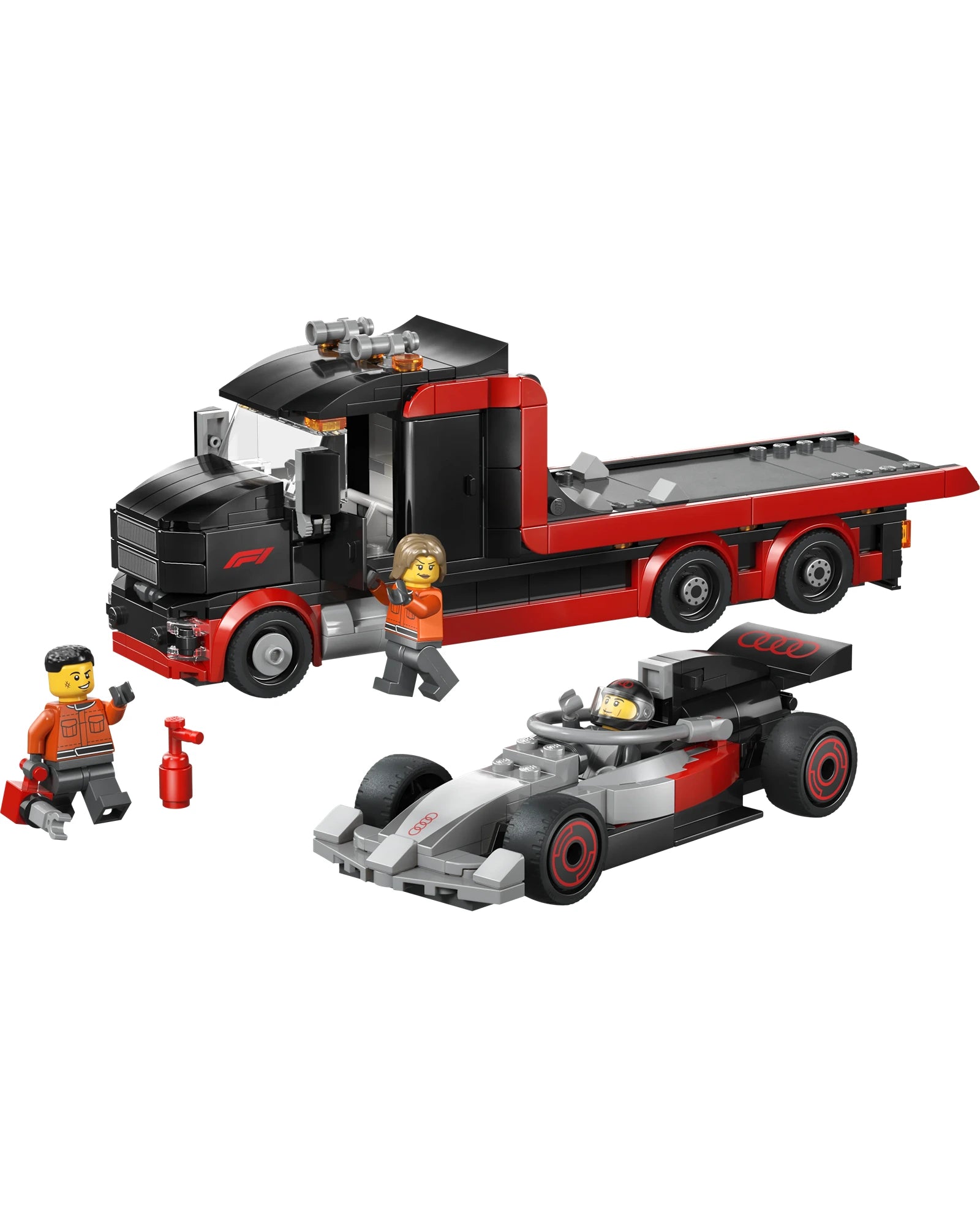 60493 F1® Display Truck with Audi F1® Race Car