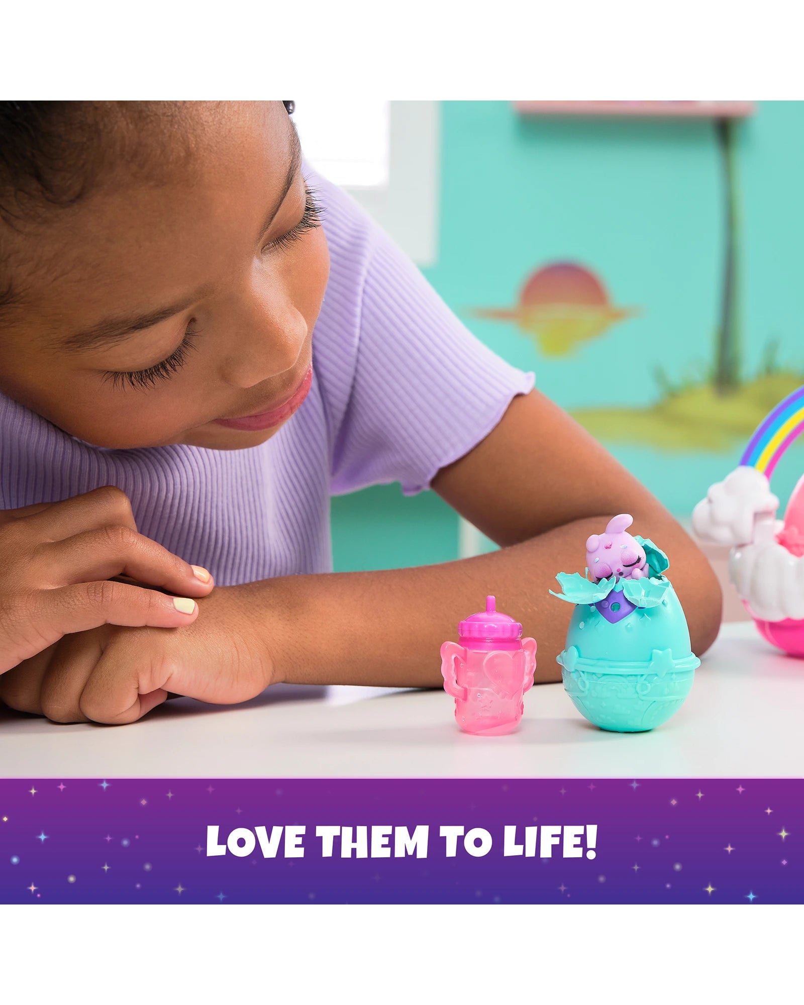 Hatchimals Alive Neon Rainbow Basket