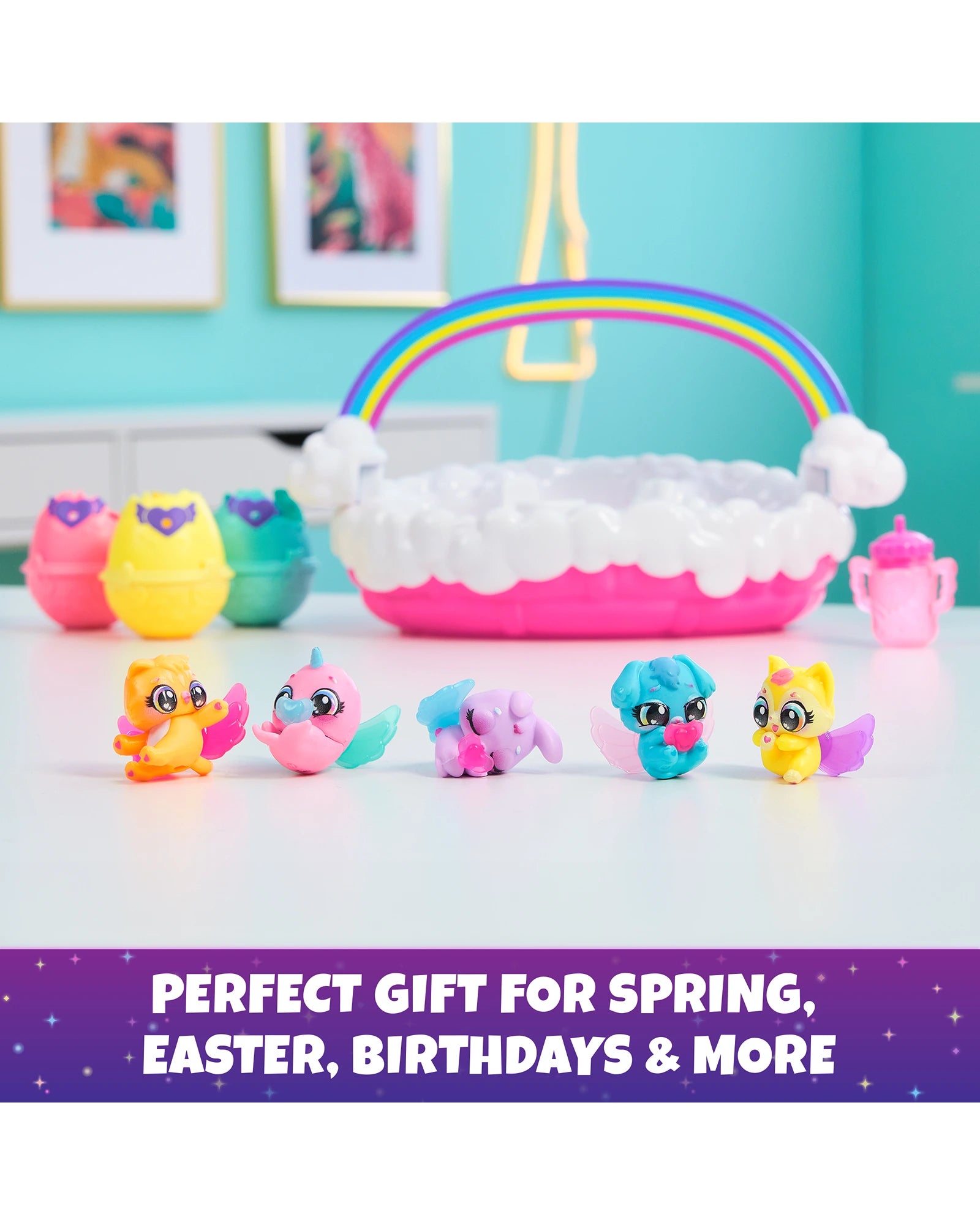 Hatchimals Alive Neon Rainbow Basket