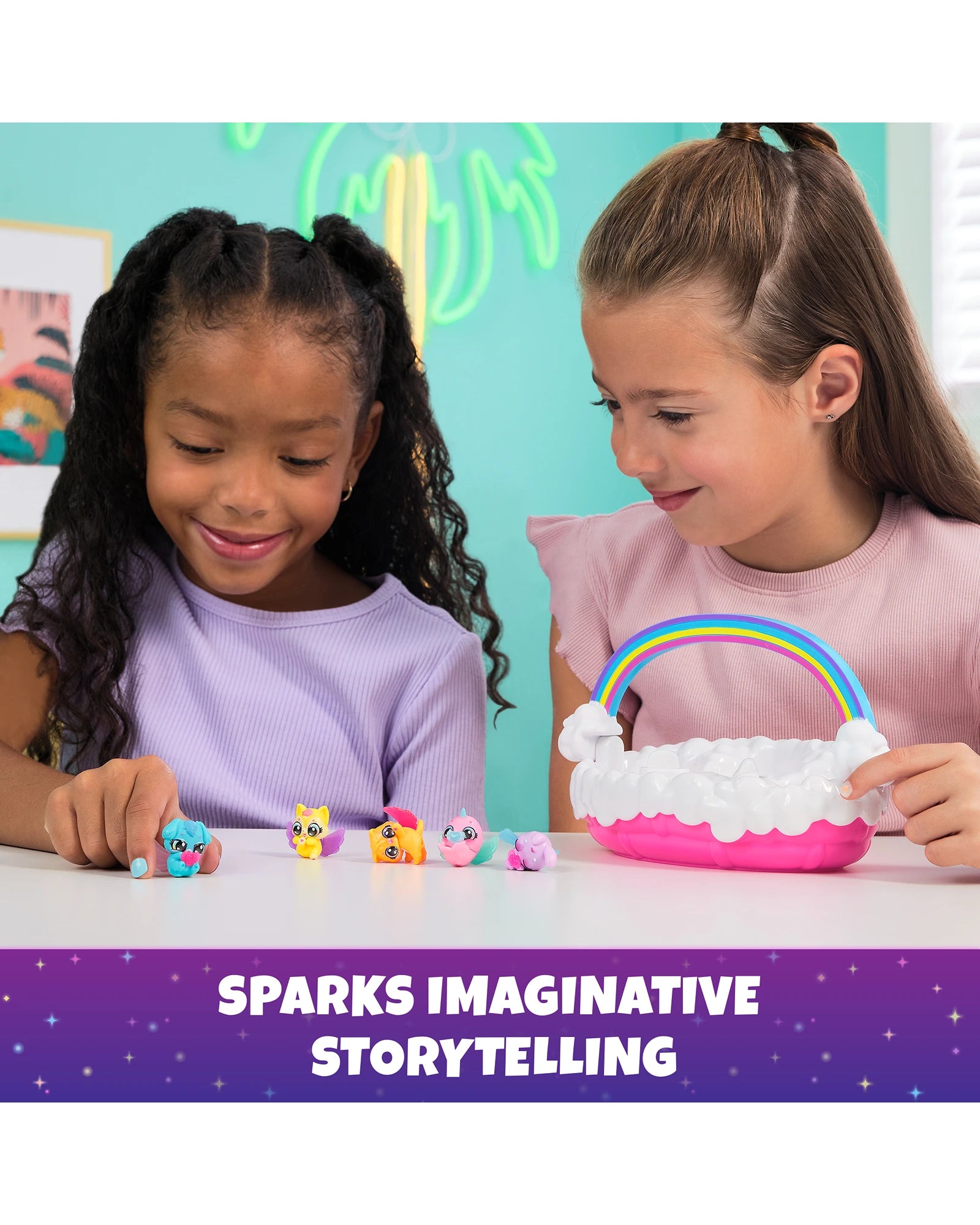 Hatchimals Alive Neon Rainbow Basket