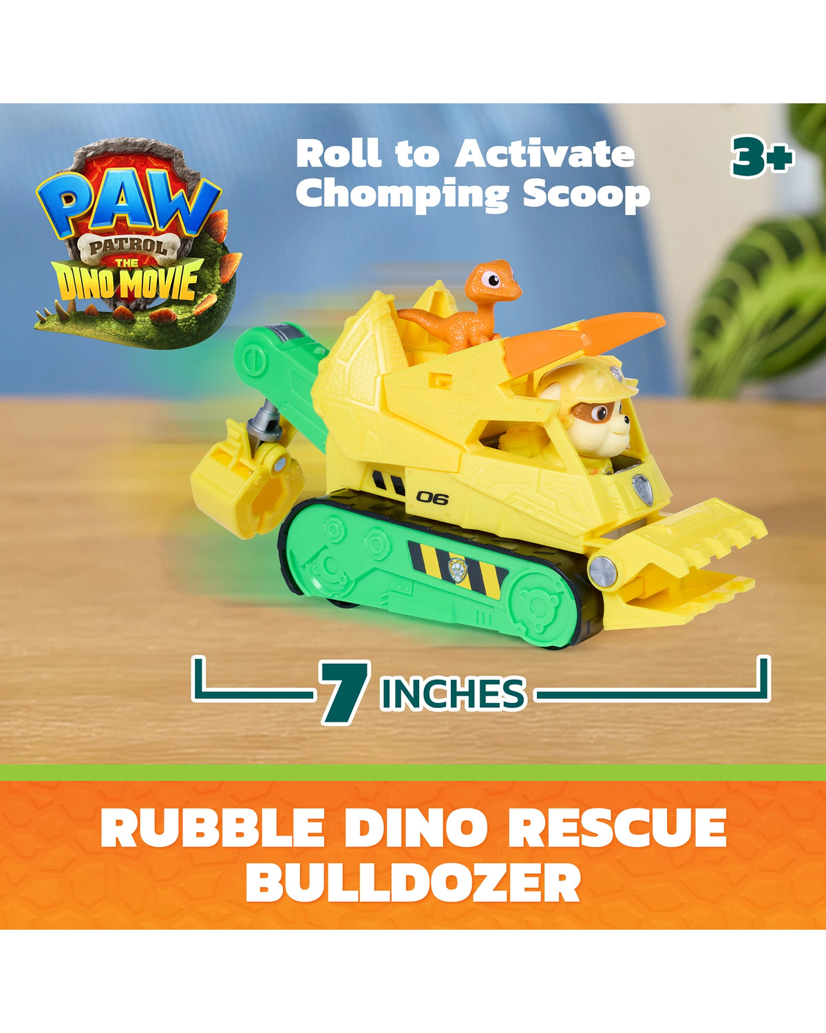 PAW Patrol The Dino Movie Rubble Themed Vehicle
