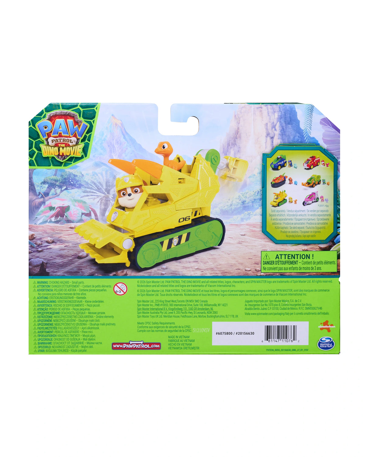 PAW Patrol The Dino Movie Rubble Themed Vehicle