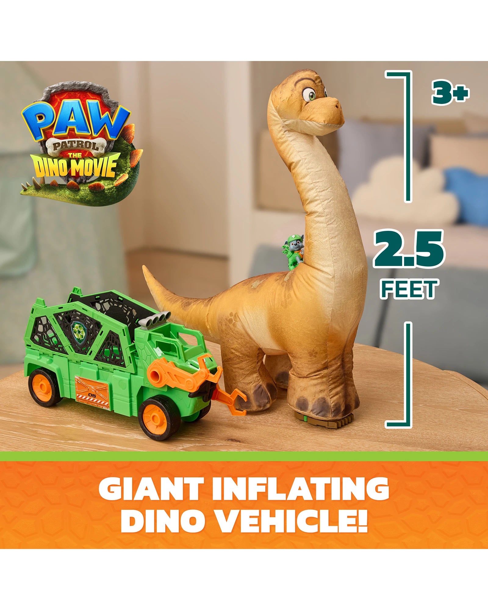 PAW Patrol The Dino Movie Megasaurus Dino Vehicle