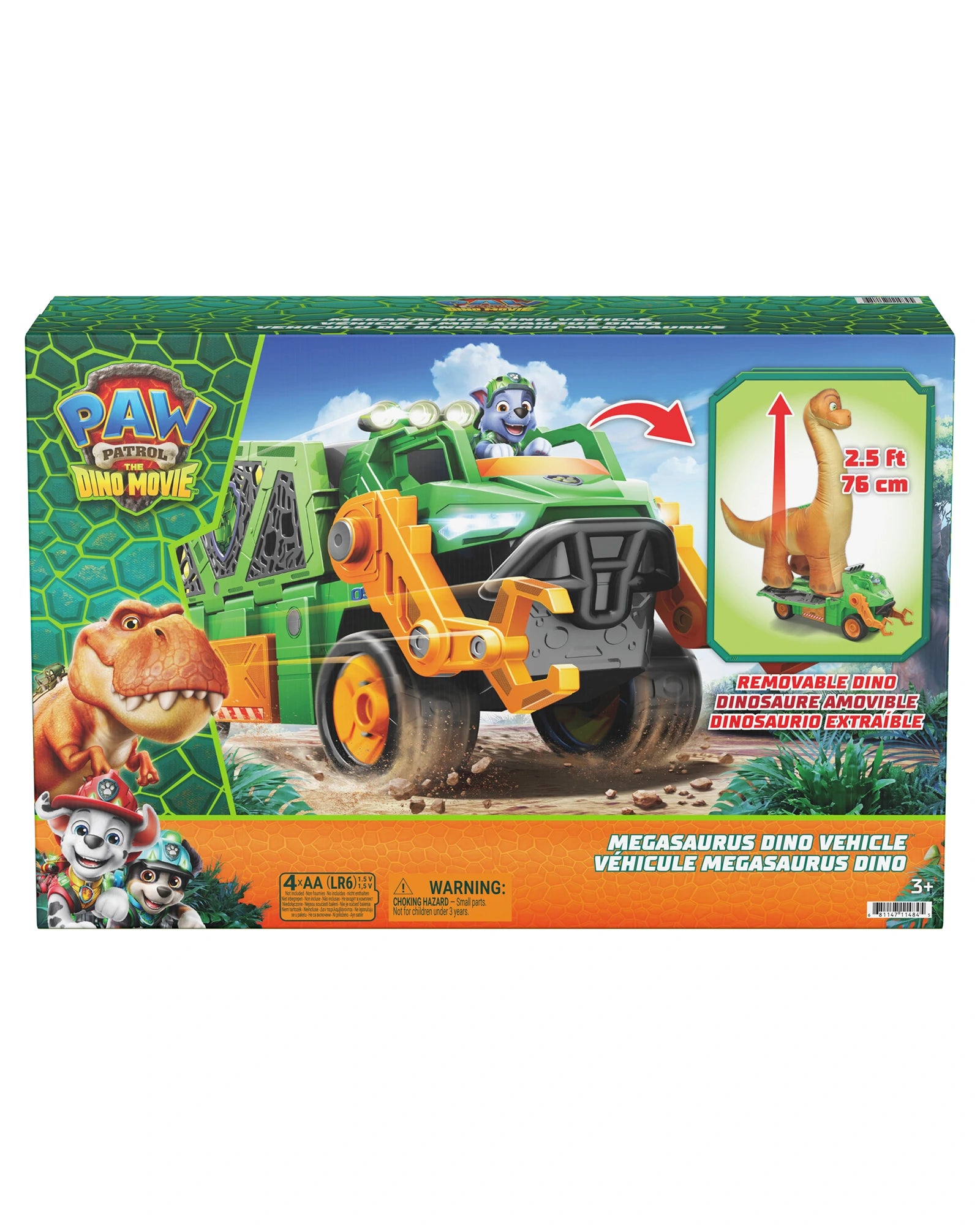 PAW Patrol The Dino Movie Megasaurus Dino Vehicle