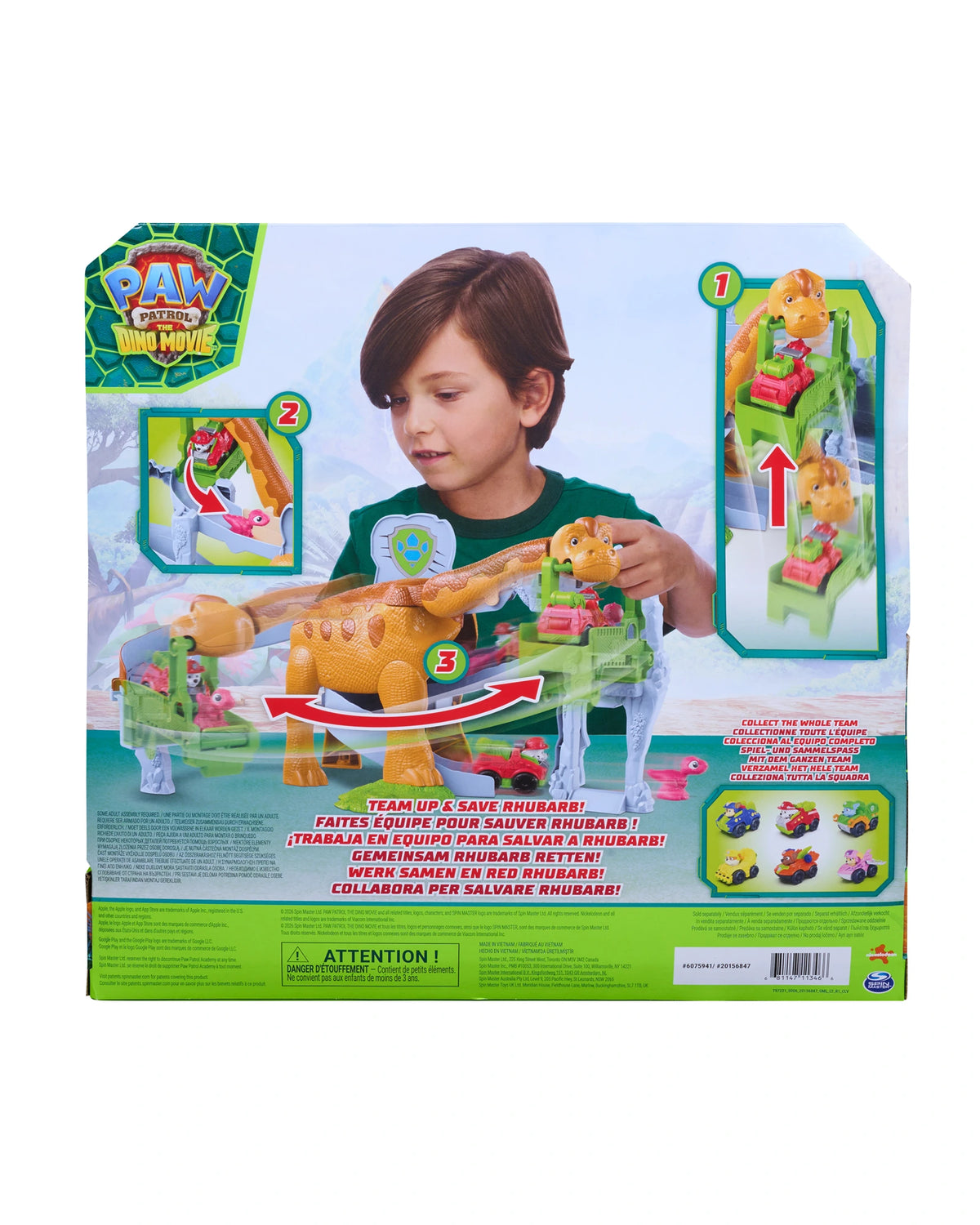 PAW Patrol Pup Squad The Dino Movie Lift & Race Dino Playset