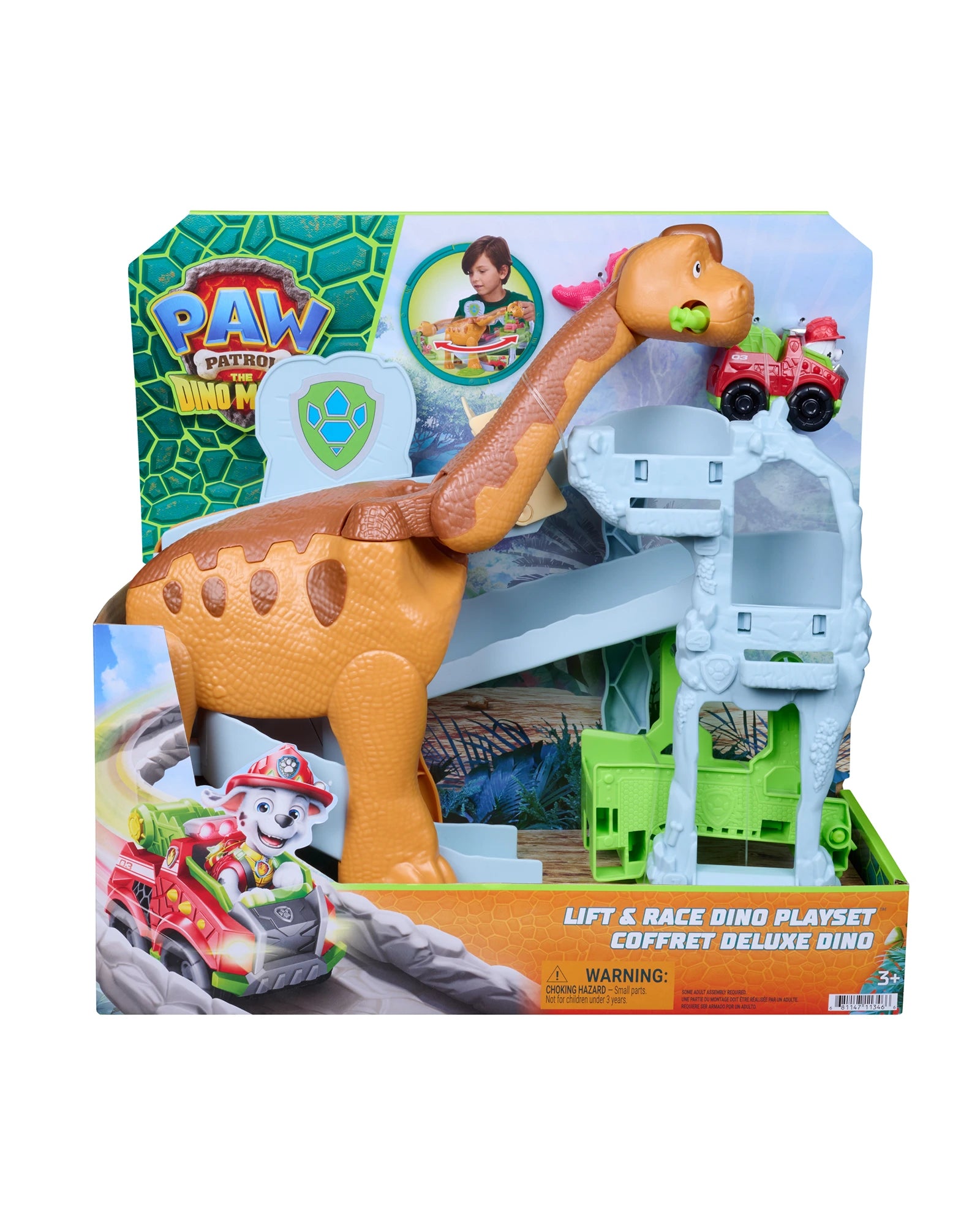 PAW Patrol Pup Squad The Dino Movie Lift & Race Dino Playset