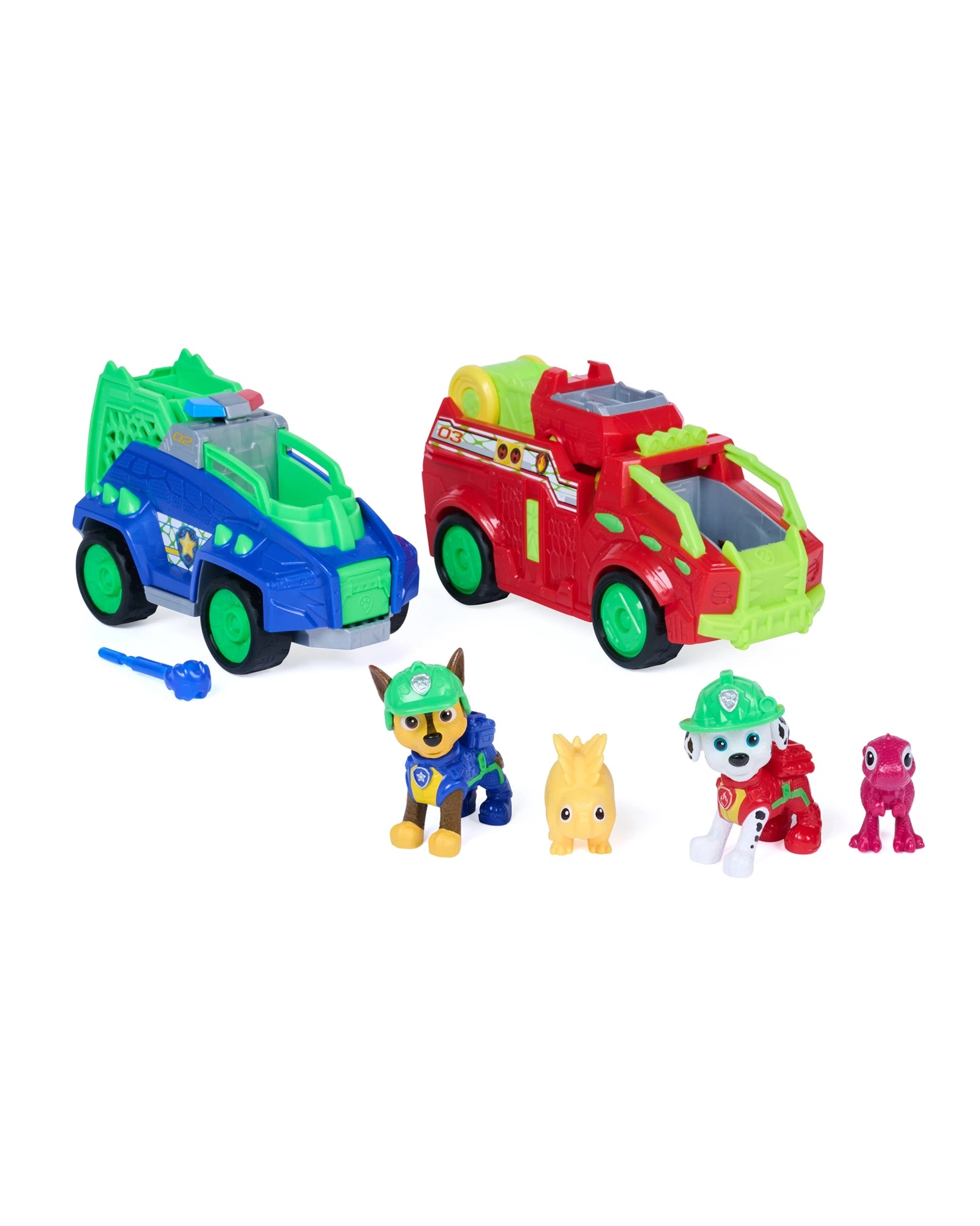 PAW Patrol The Dino Movie Themed Vehicle 2pk