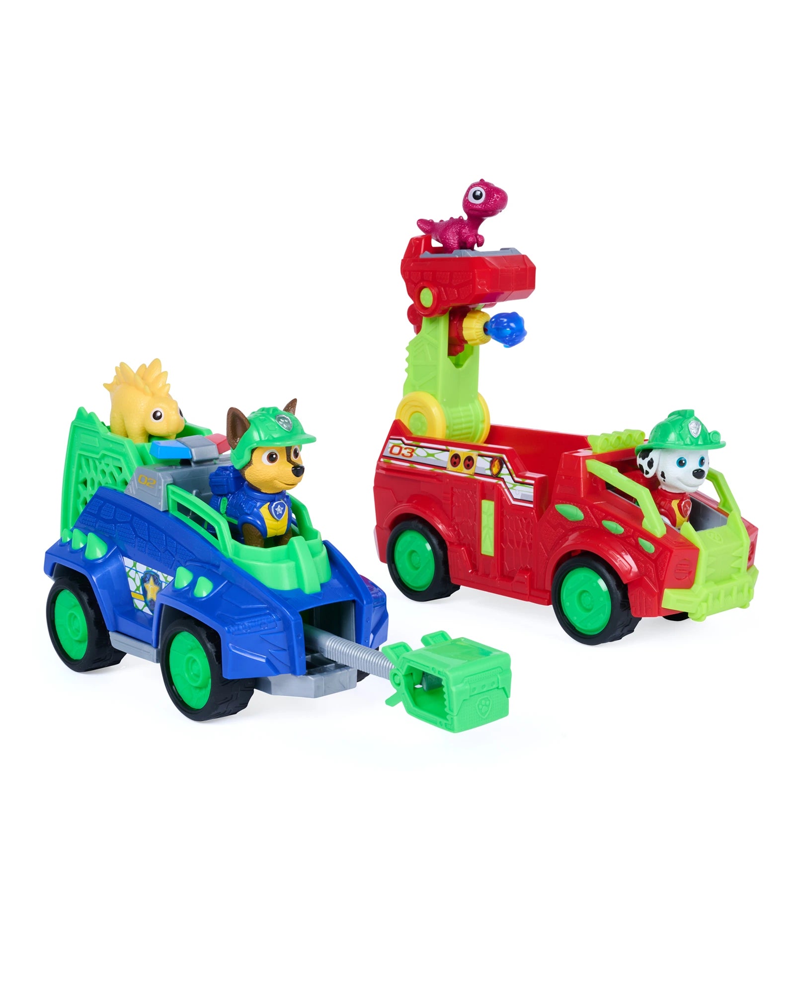PAW Patrol The Dino Movie Themed Vehicle 2pk