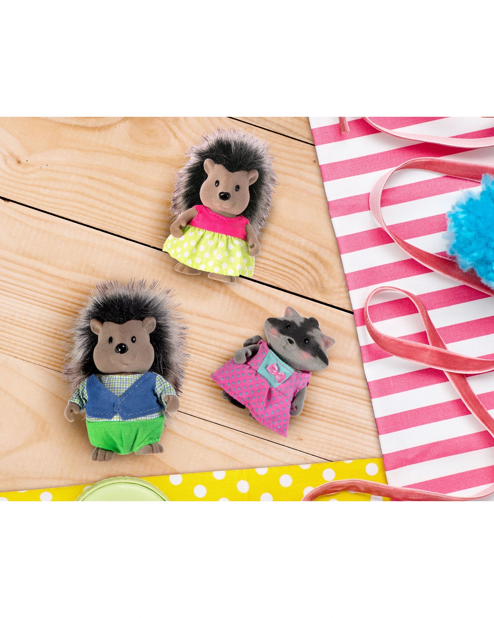 The McBristly Porcupines Miniature Animal Figurine Set