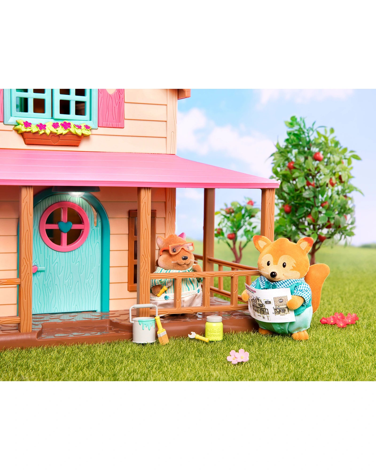The Tippytail Foxes Miniature Animal Figurine Set