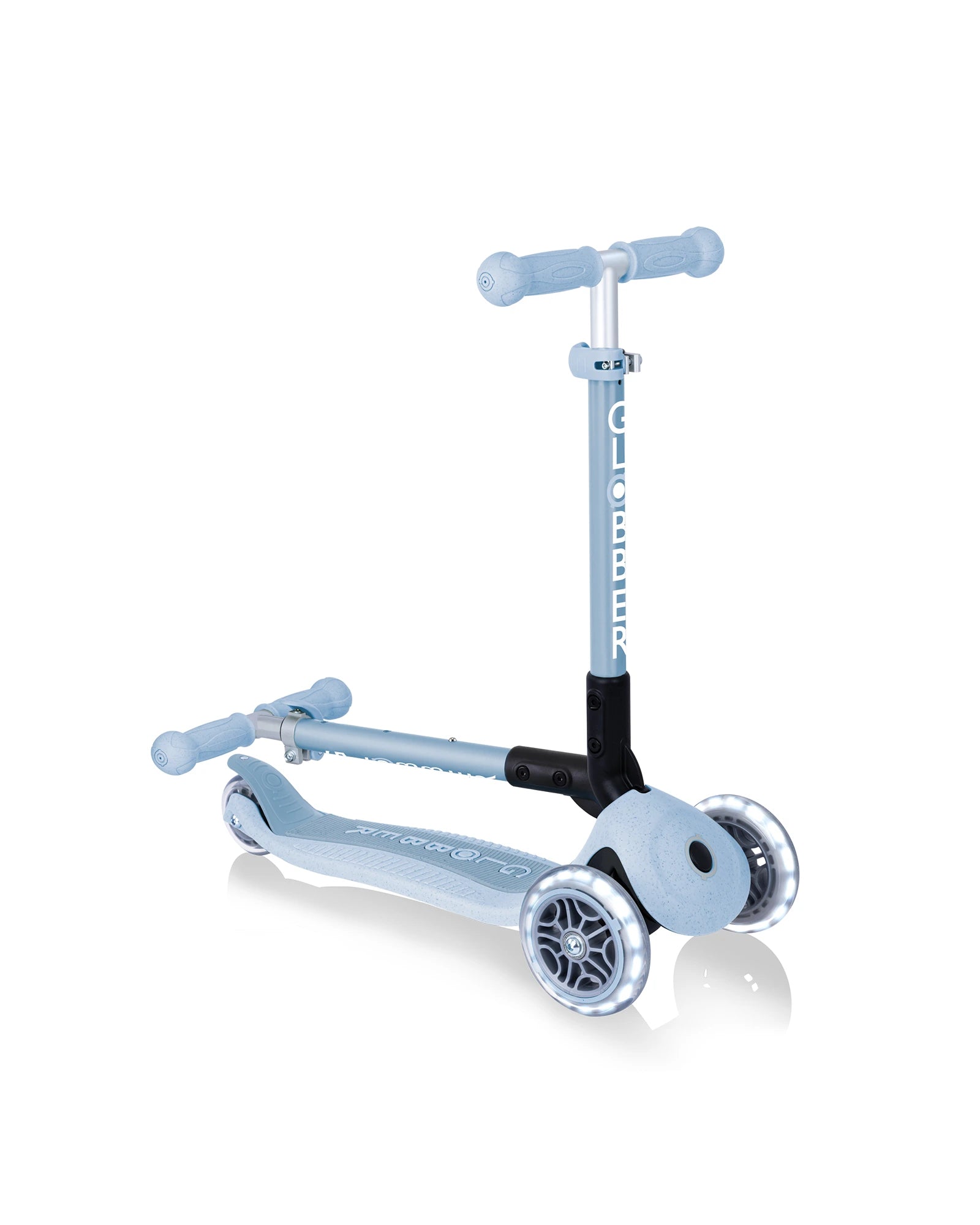 Globber ECOLOGIC JUNIOR Foldable Scooter Lights Blueberry