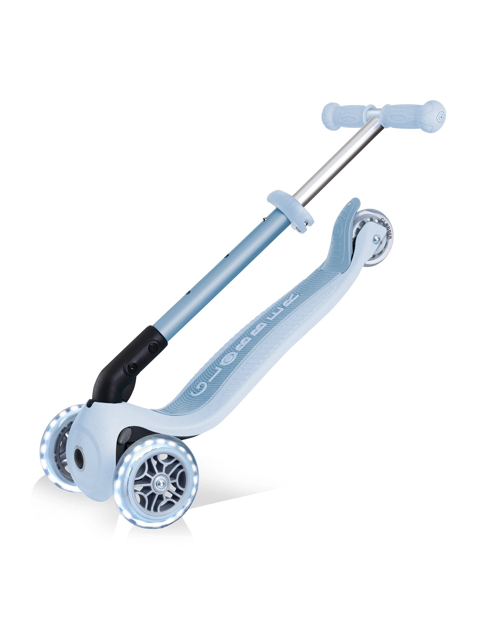 Globber ECOLOGIC JUNIOR Foldable Scooter Lights Blueberry