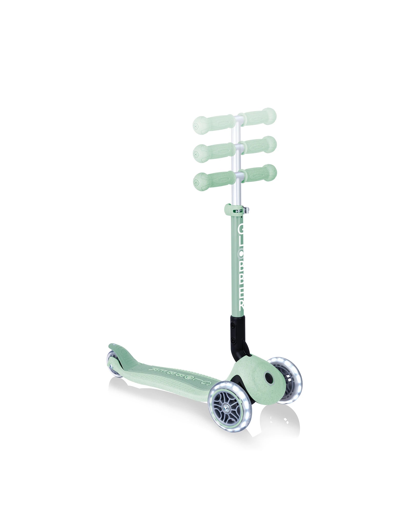 Globber ECOLOGIC JUNIOR Foldable Scooter Lights Pistachio