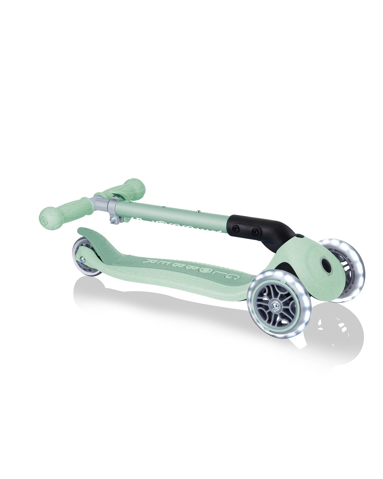 Globber ECOLOGIC JUNIOR Foldable Scooter Lights Pistachio