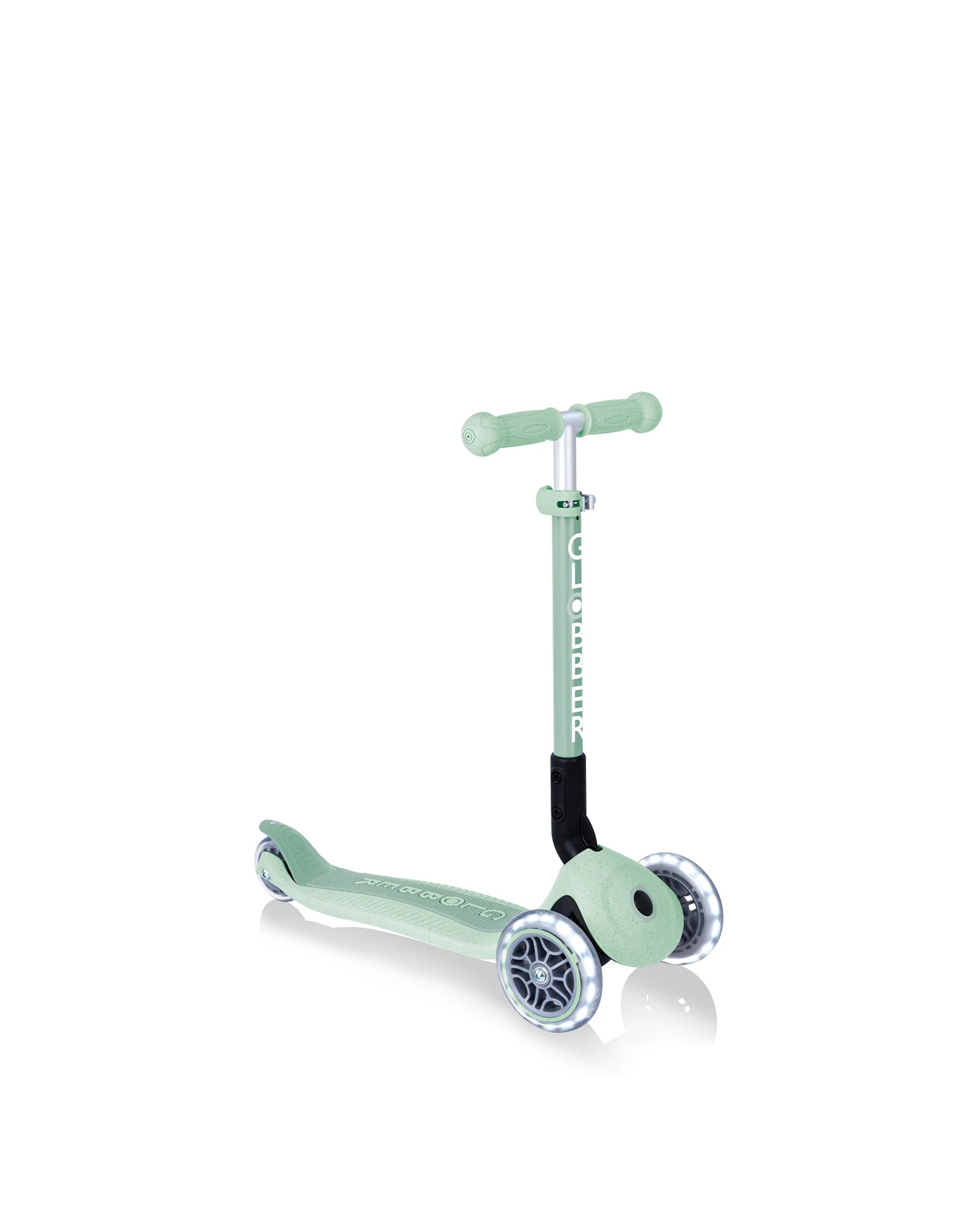 Globber ECOLOGIC JUNIOR Foldable Scooter Lights Pistachio