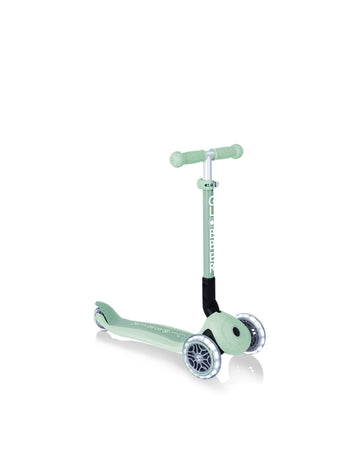 Globber ECOLOGIC JUNIOR Foldable Scooter Lights Pistachio