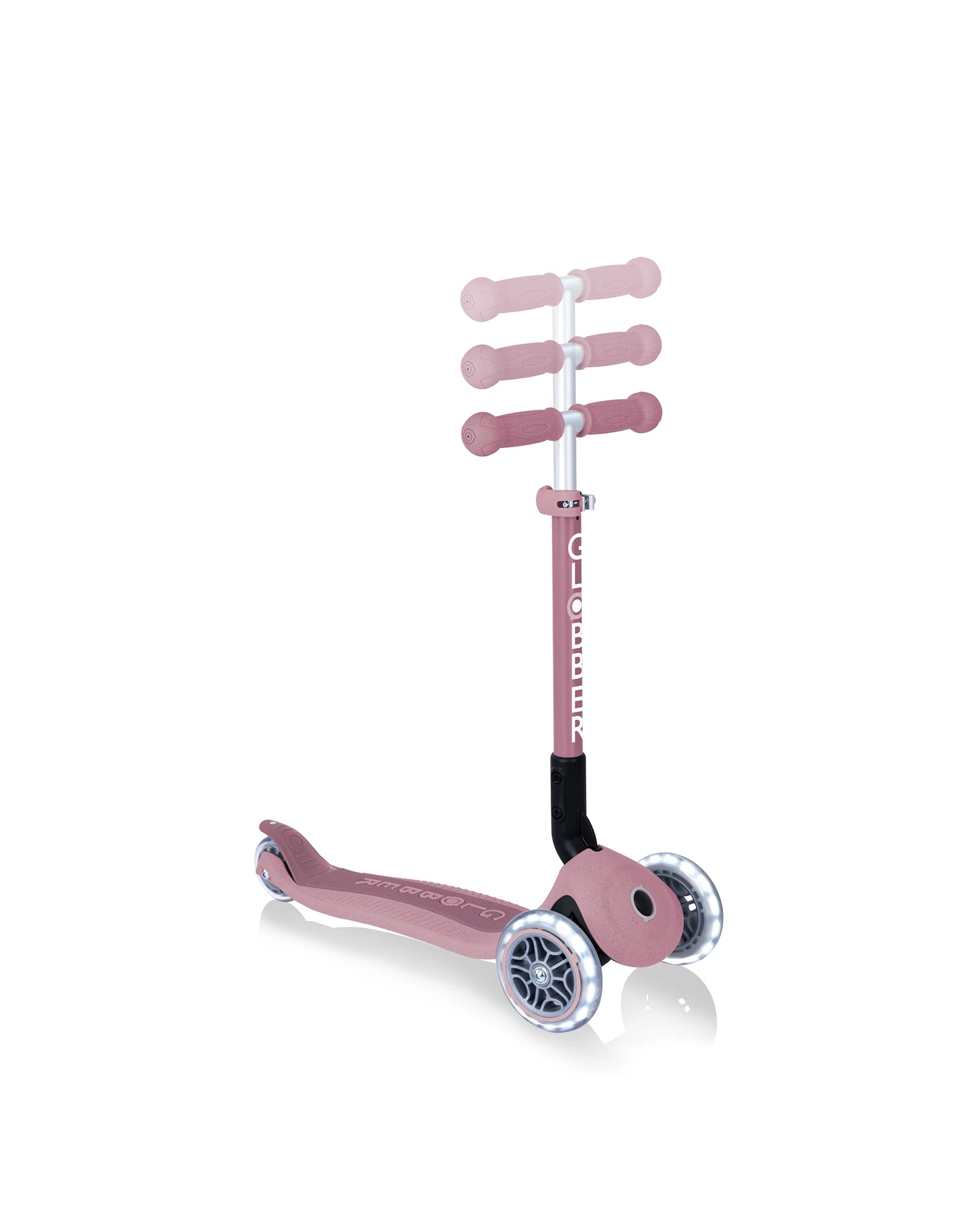 Globber ECOLOGIC JUNIOR Foldable Scooter Lights Berry