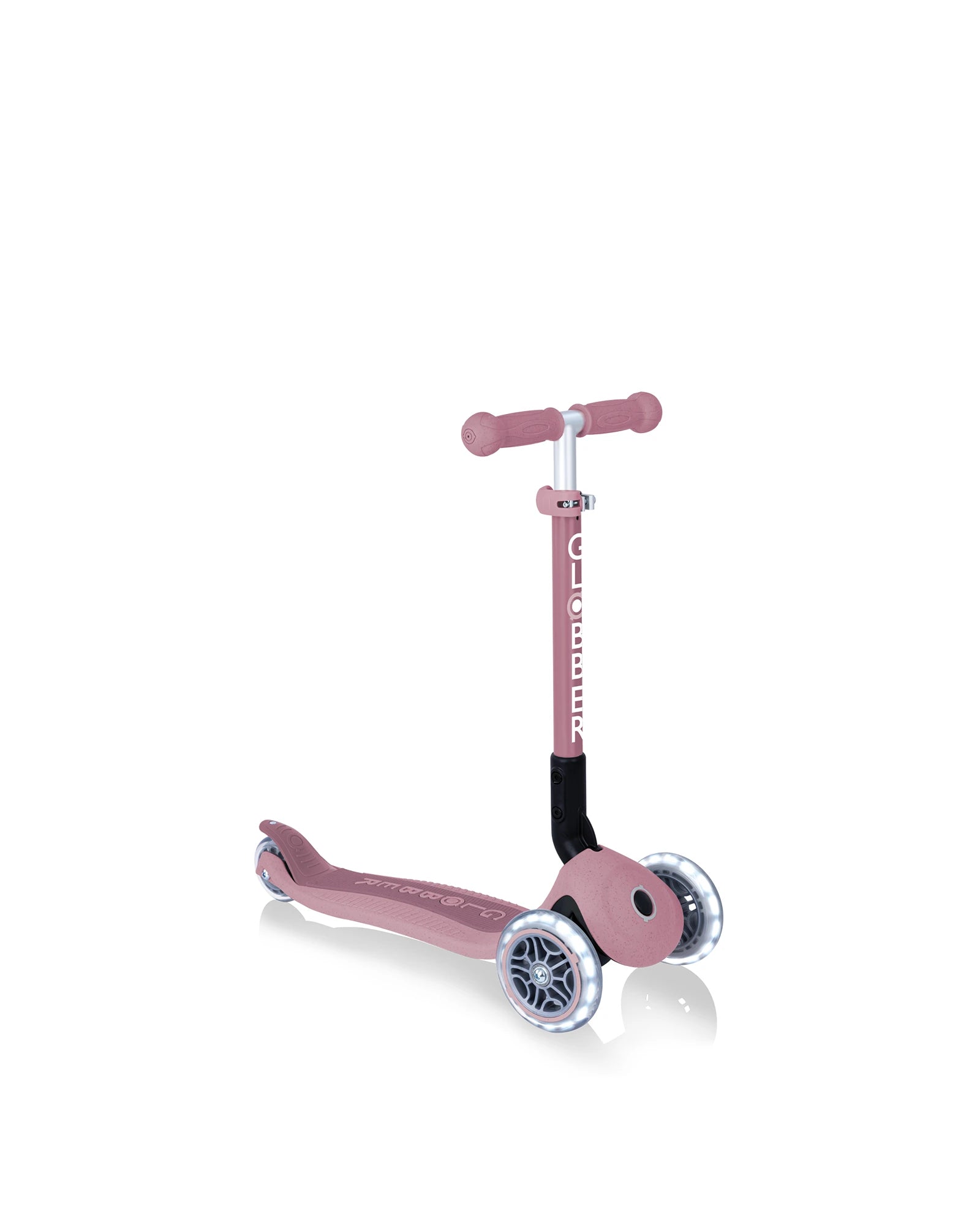 Globber ECOLOGIC JUNIOR Foldable Scooter Lights Berry