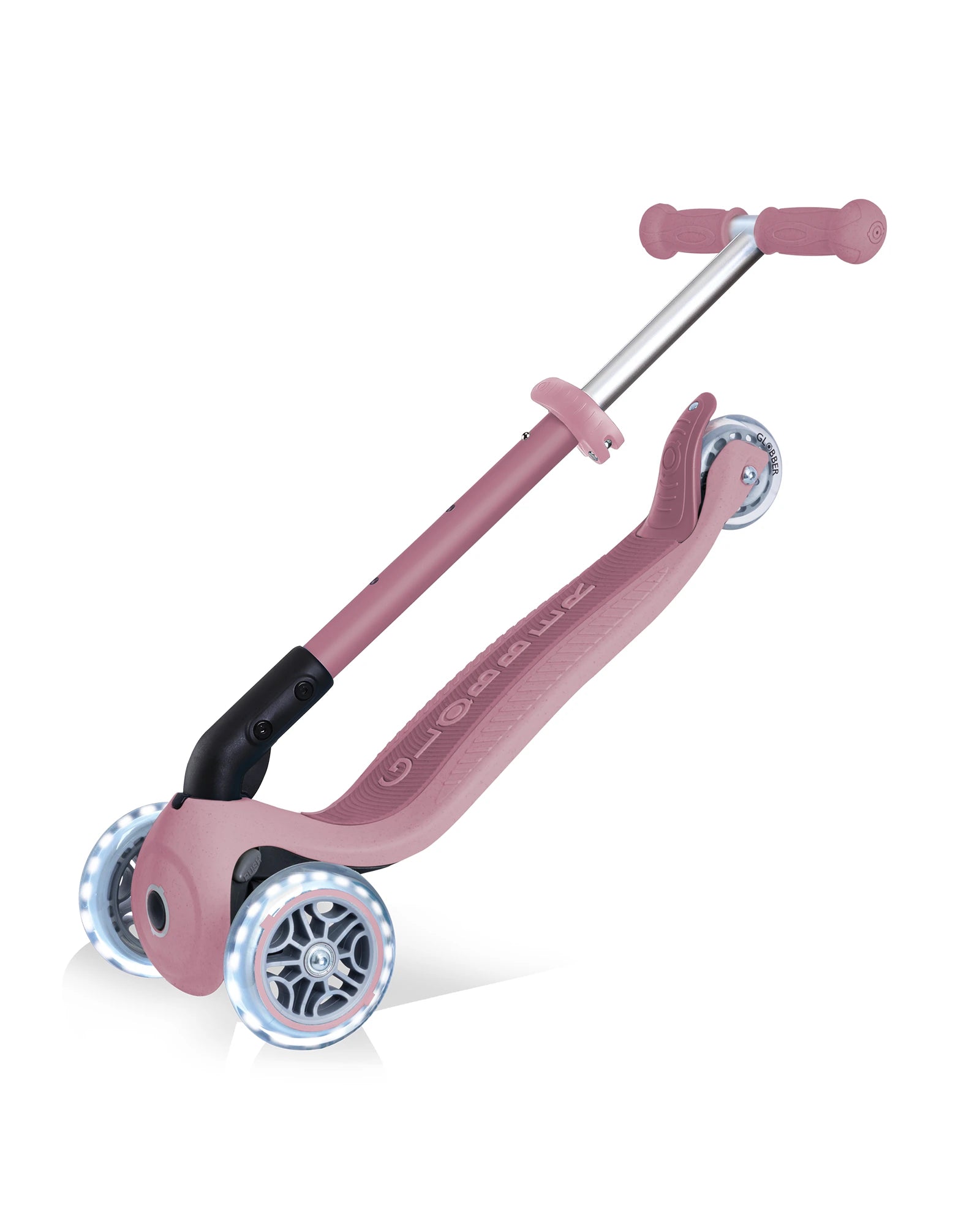 Globber ECOLOGIC JUNIOR Foldable Scooter Lights Berry