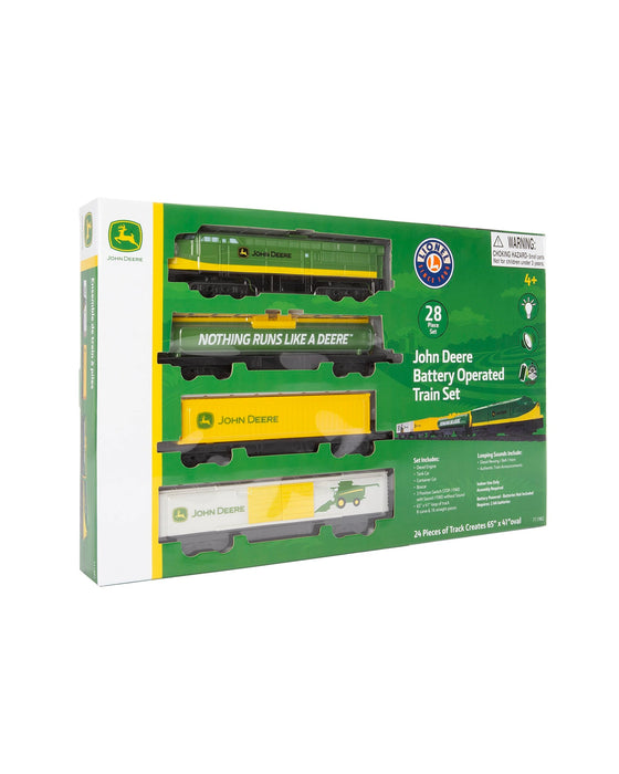 John Deere Battery Operated Mini Diesel 28 Pce Train Set