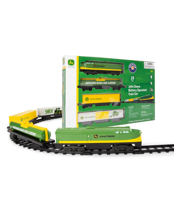 John Deere Battery Operated Mini Diesel 28 Pce Train Set