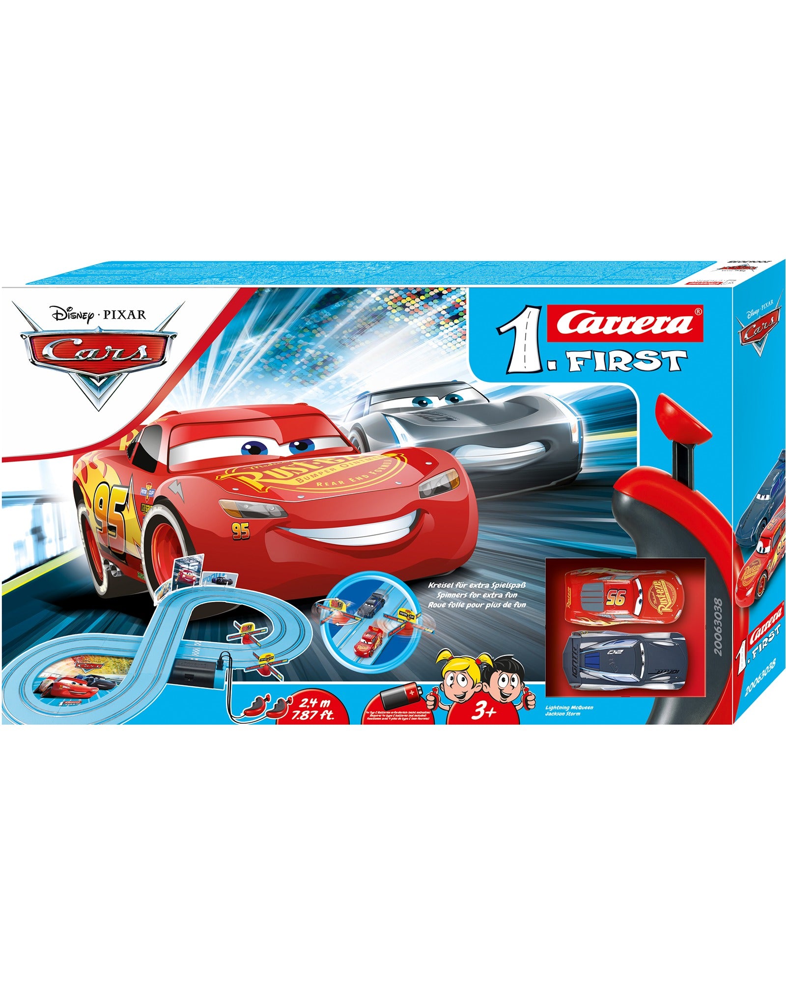 Carrera 1st 2.4 mtr B/O Disney- Pixar Power Duel Slot Set