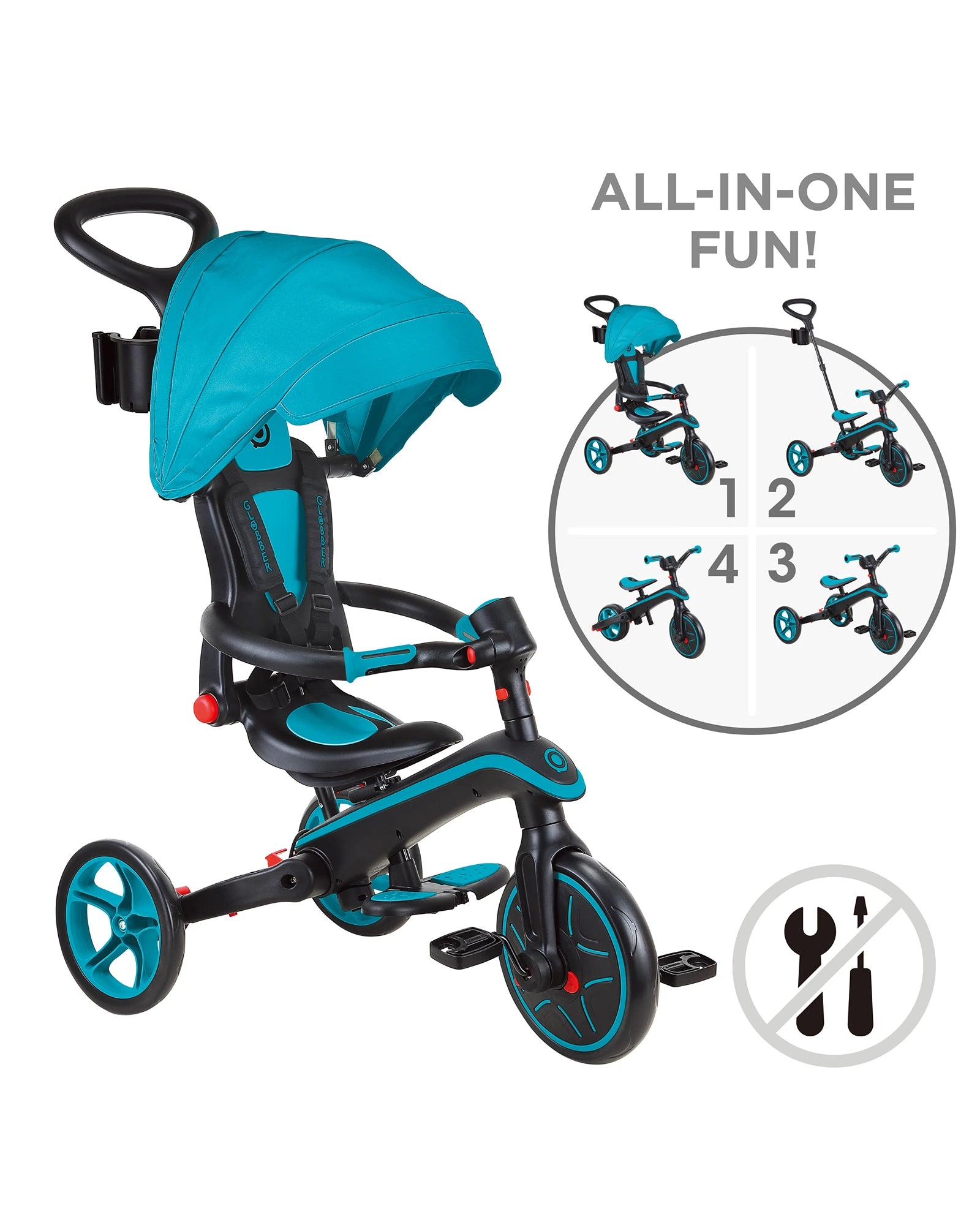 Globber Explorer Trike 4In1