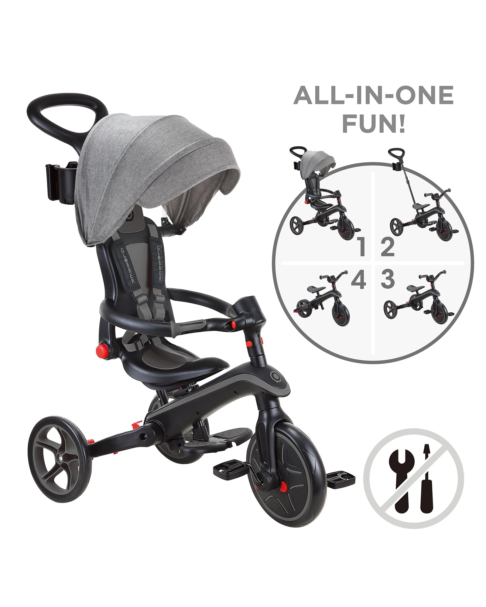Globber Explorer Trike Foldable 4in1