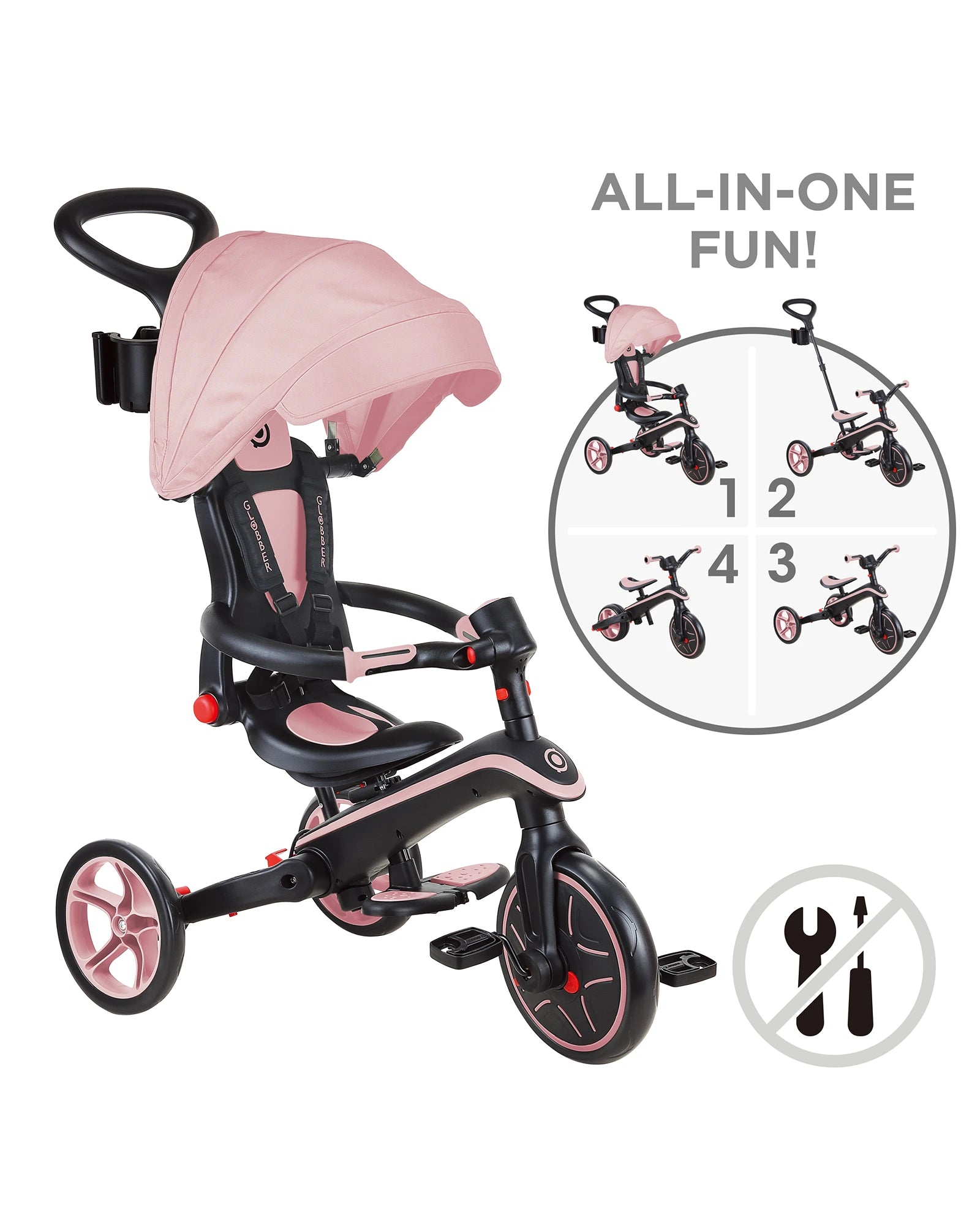 Globber Explorer Trike Foldable 4in1
