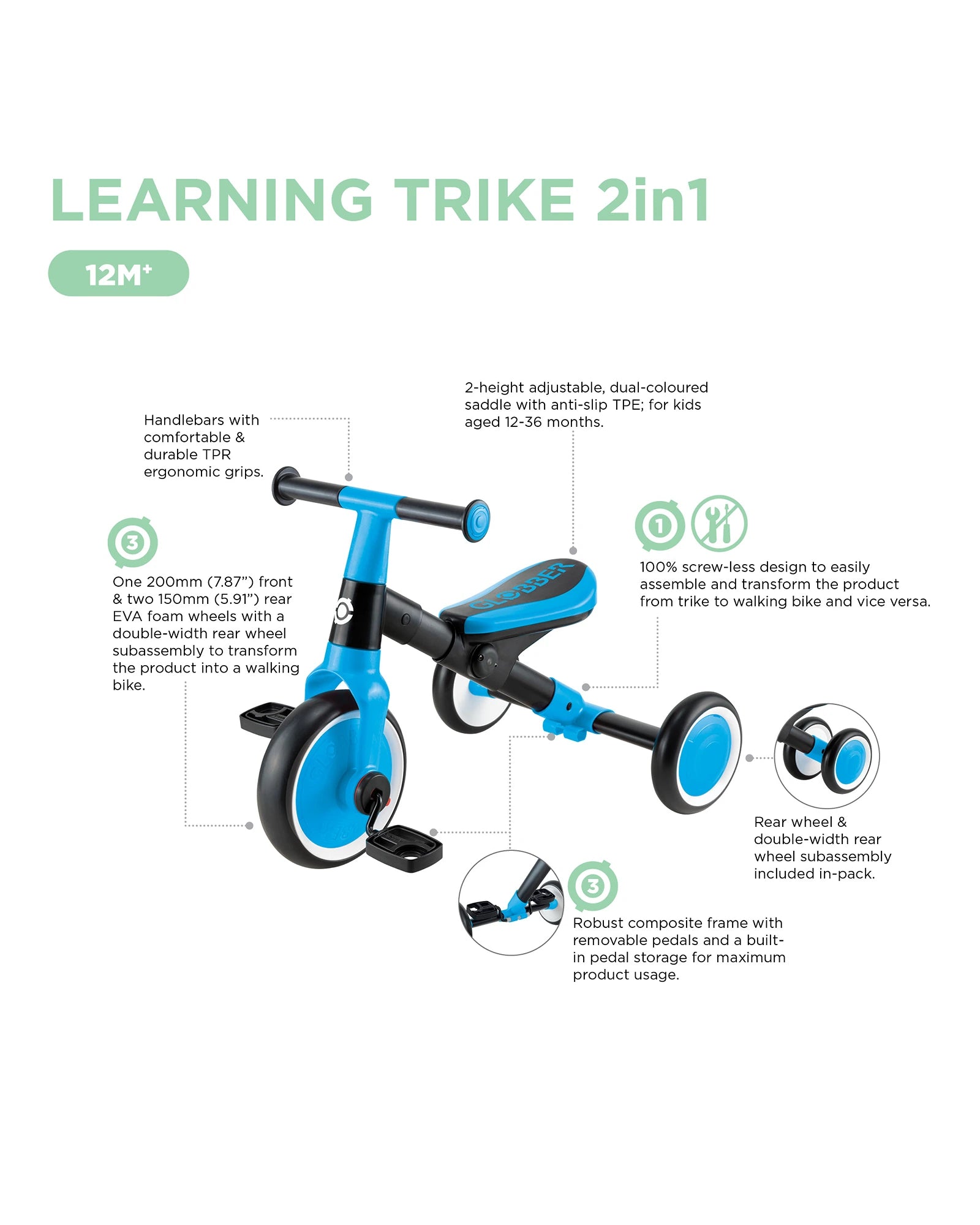 Globber Learning Trike 2in1