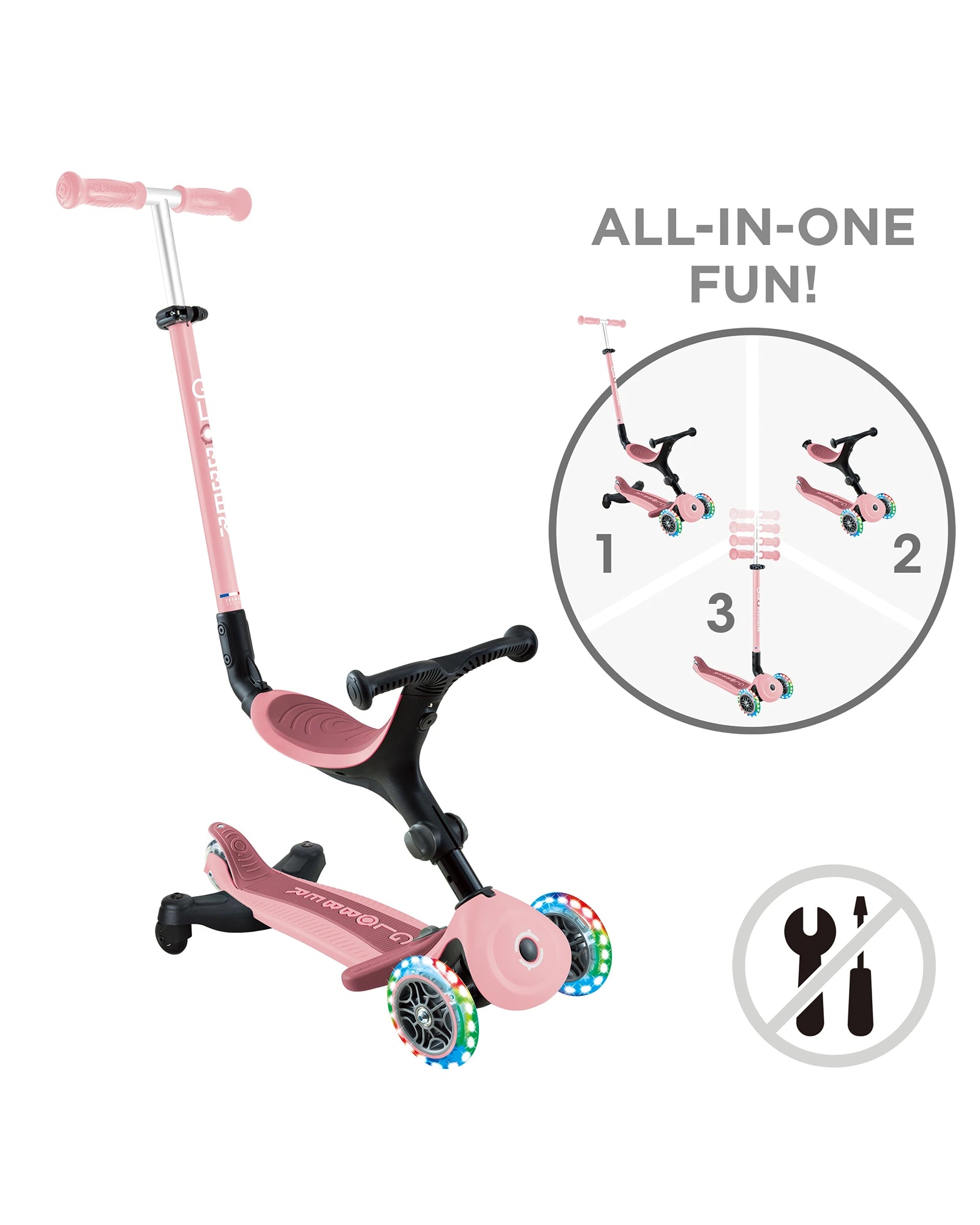 Globber Go Up Active Lights 360