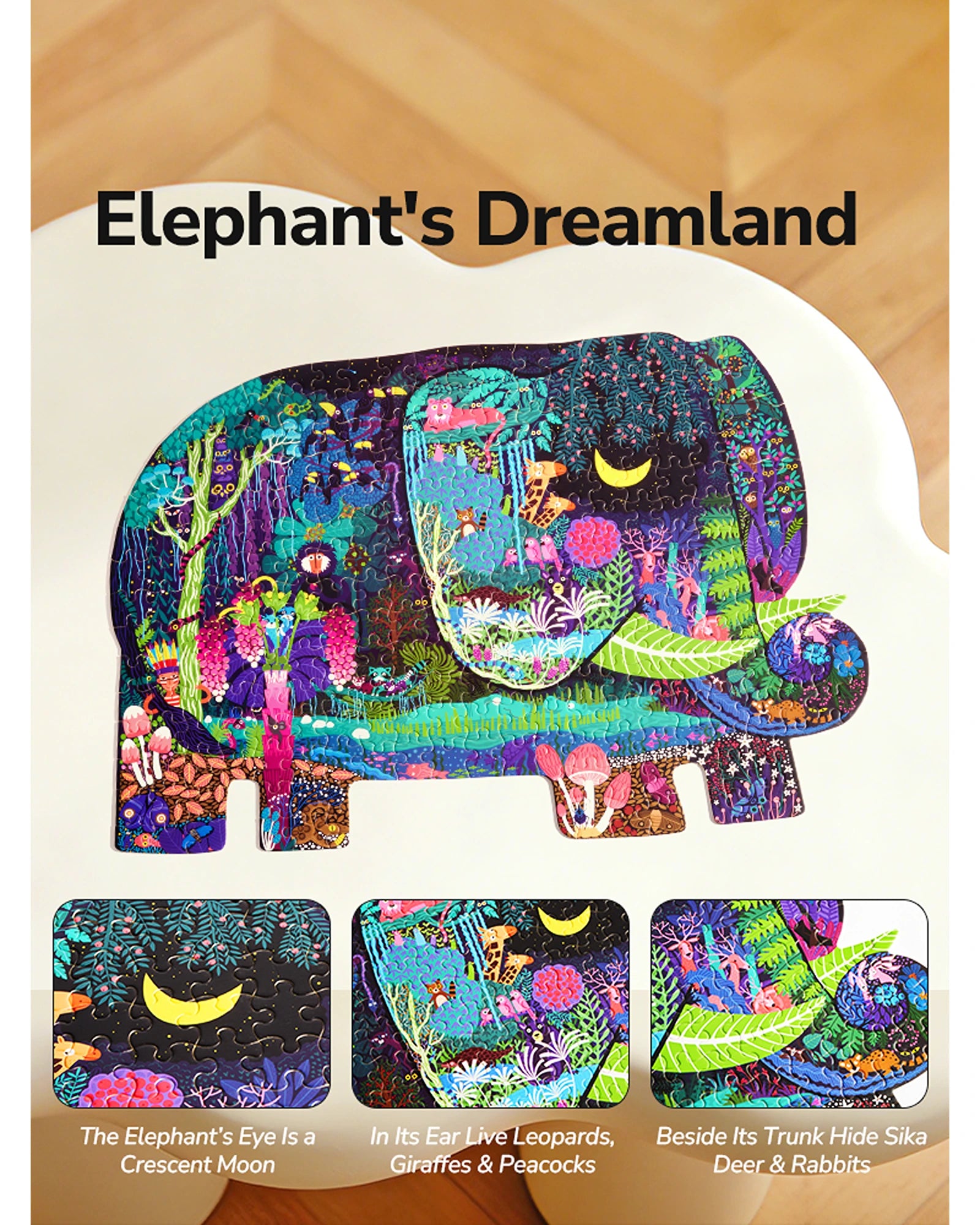 mideer Shaped Artist Puzzle - Elephant Dream