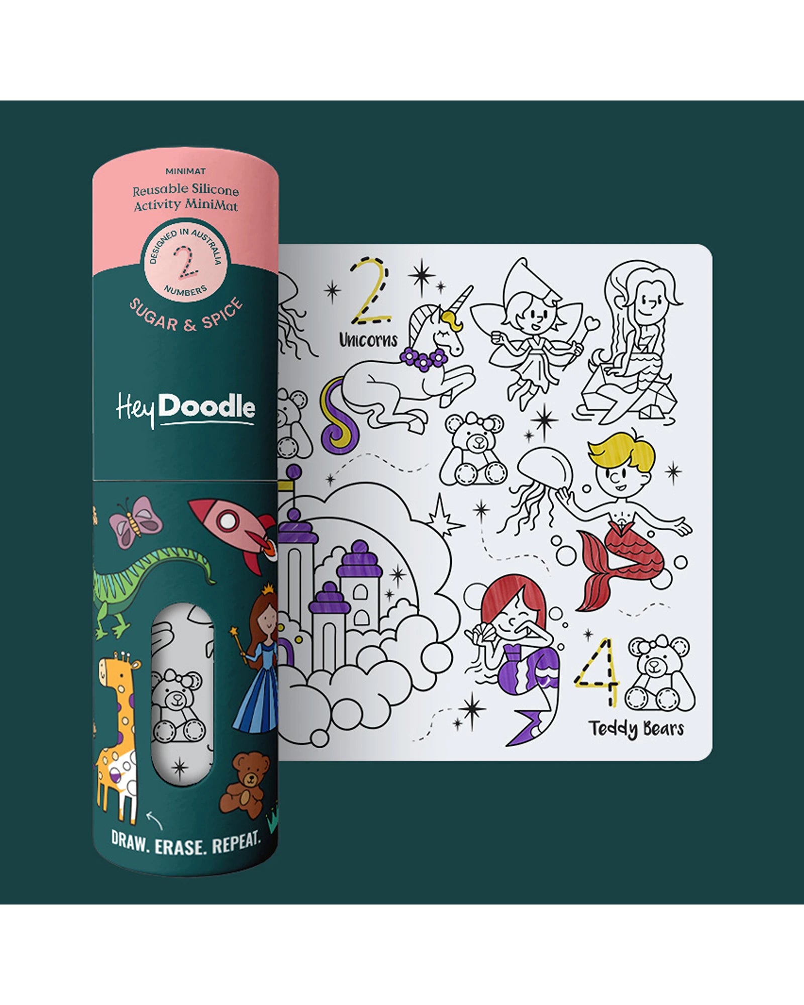 HeyDoodle MiniMats 123 Series Princess