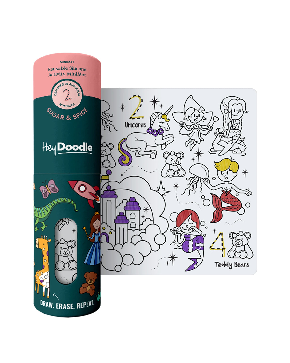HeyDoodle MiniMats 123 Series Princess