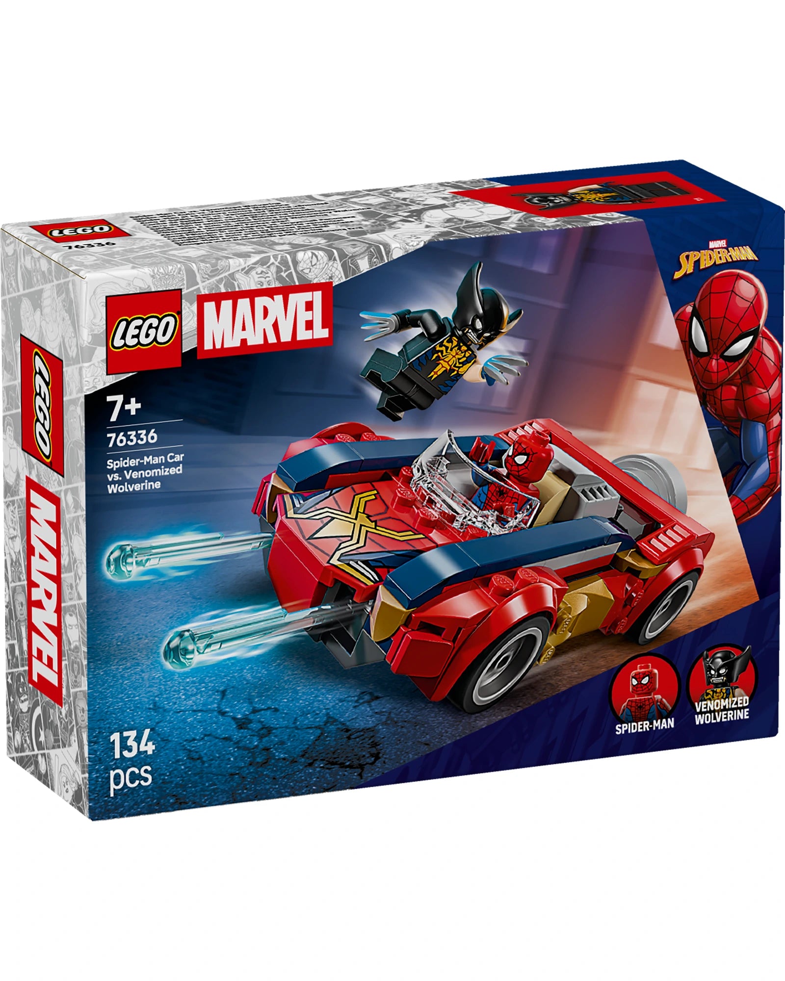 76336 Spider-Man Car vs. Venomized Wolverine