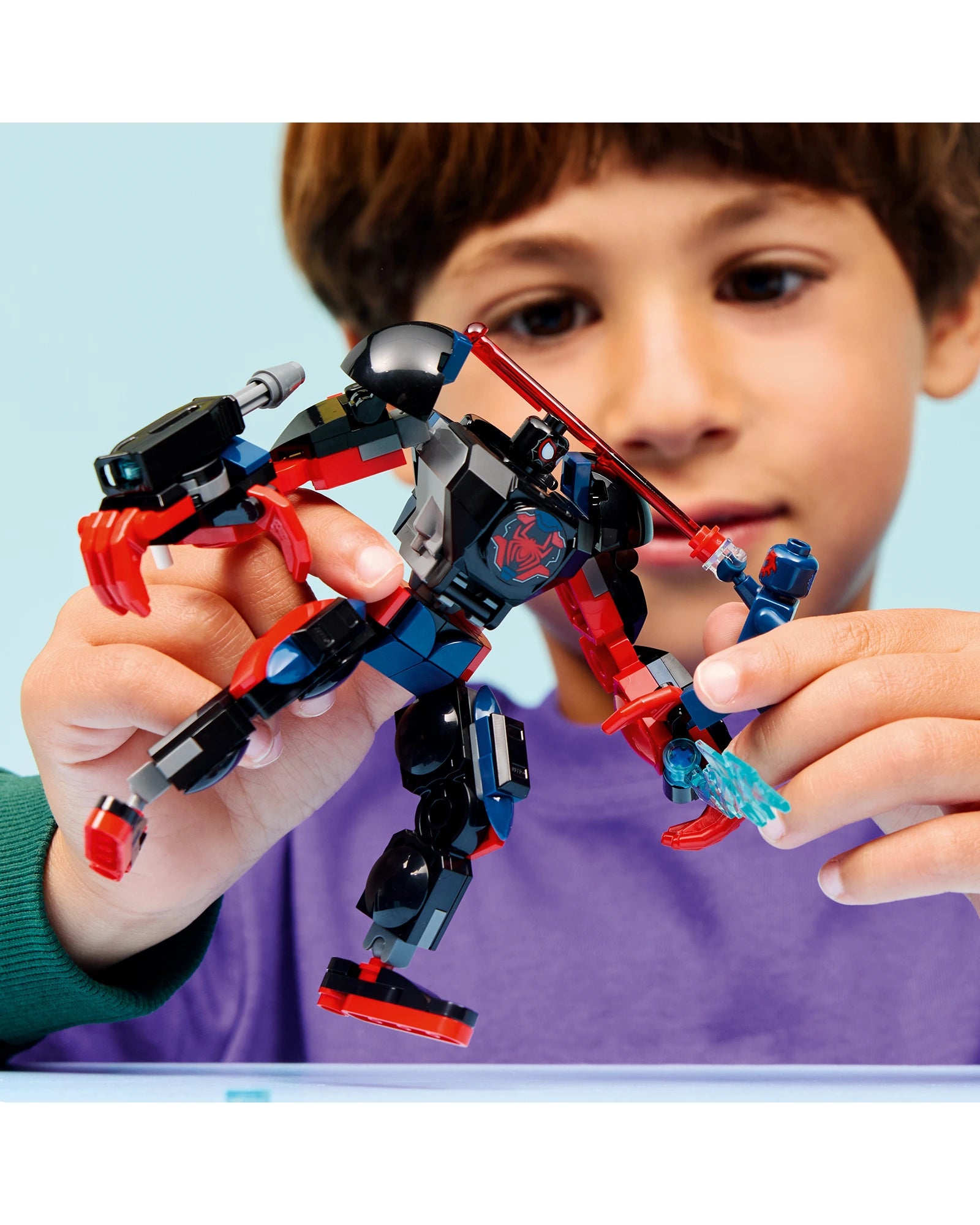 76337 Miles Morales Mech vs. Spider-Man 2099