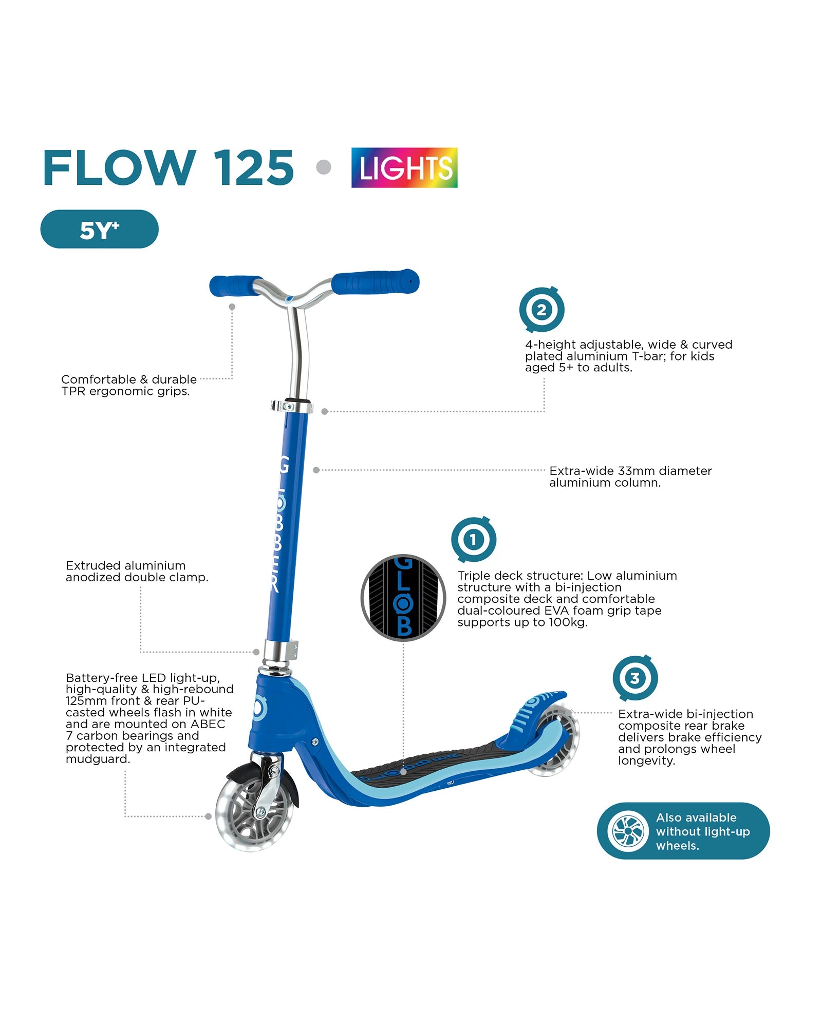 Globber Flow 125 Lights
