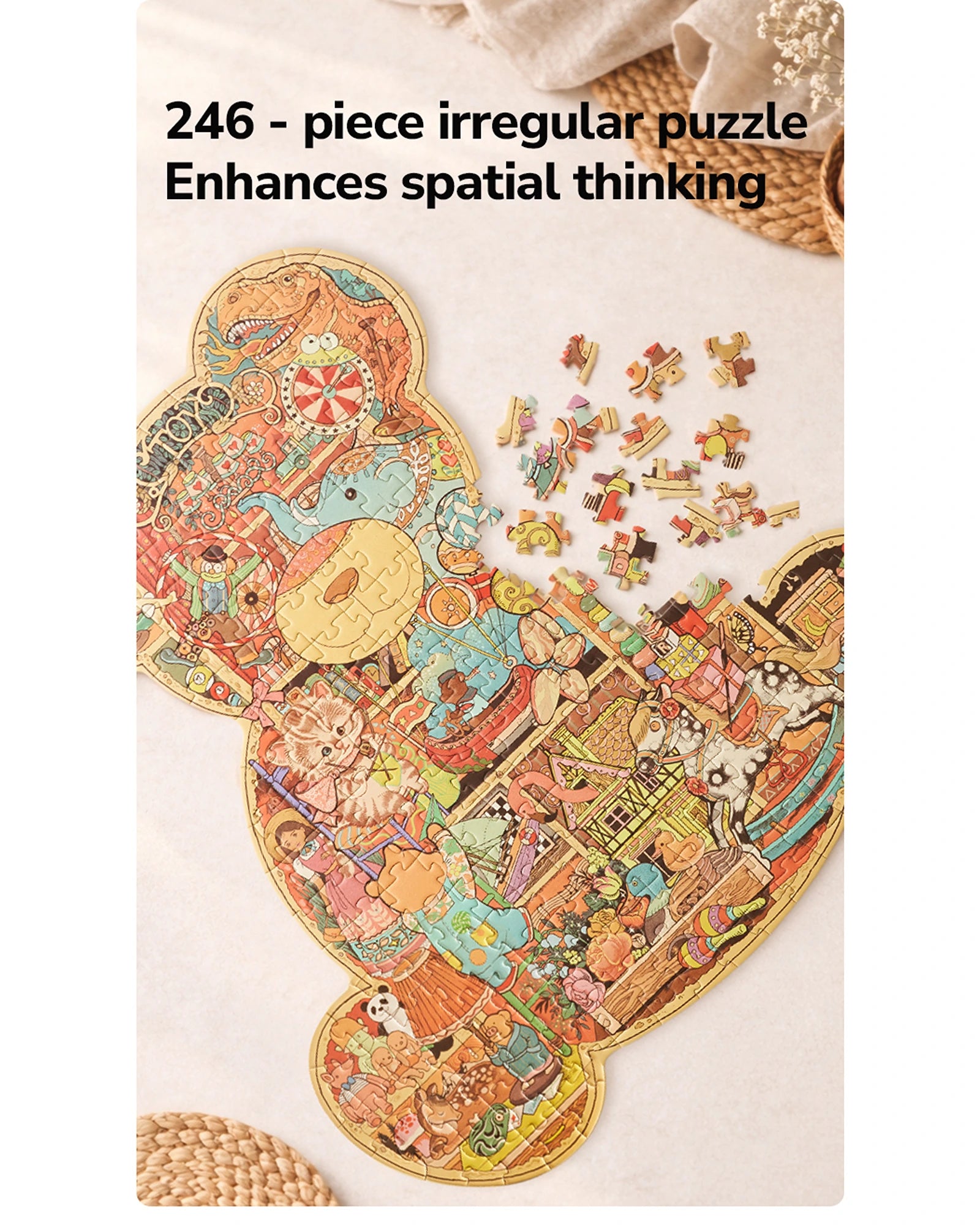 mideer Shaped Artist Puzzle - Bears Home
