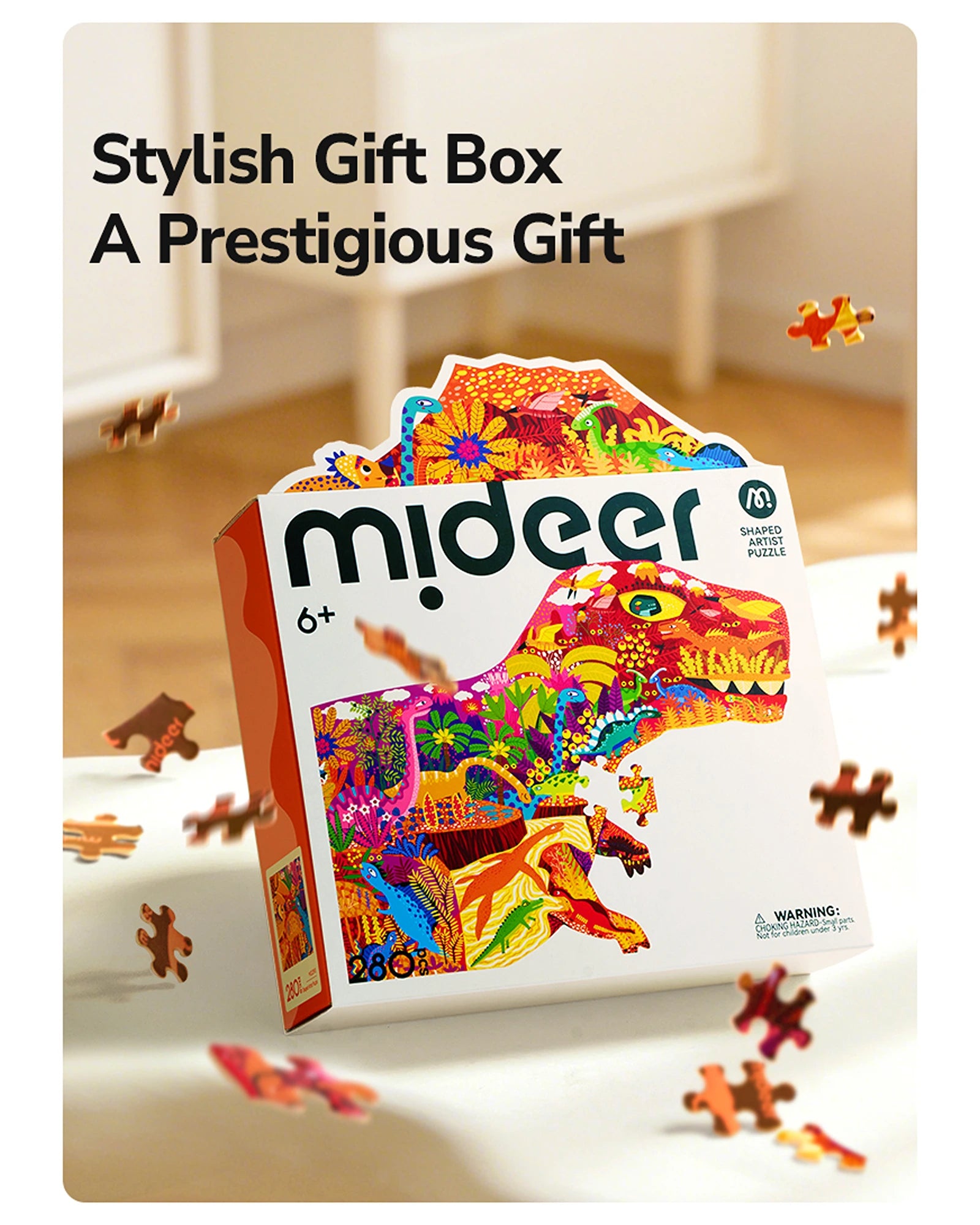 mideer Shaped Artist Puzzle - Dinosaur World