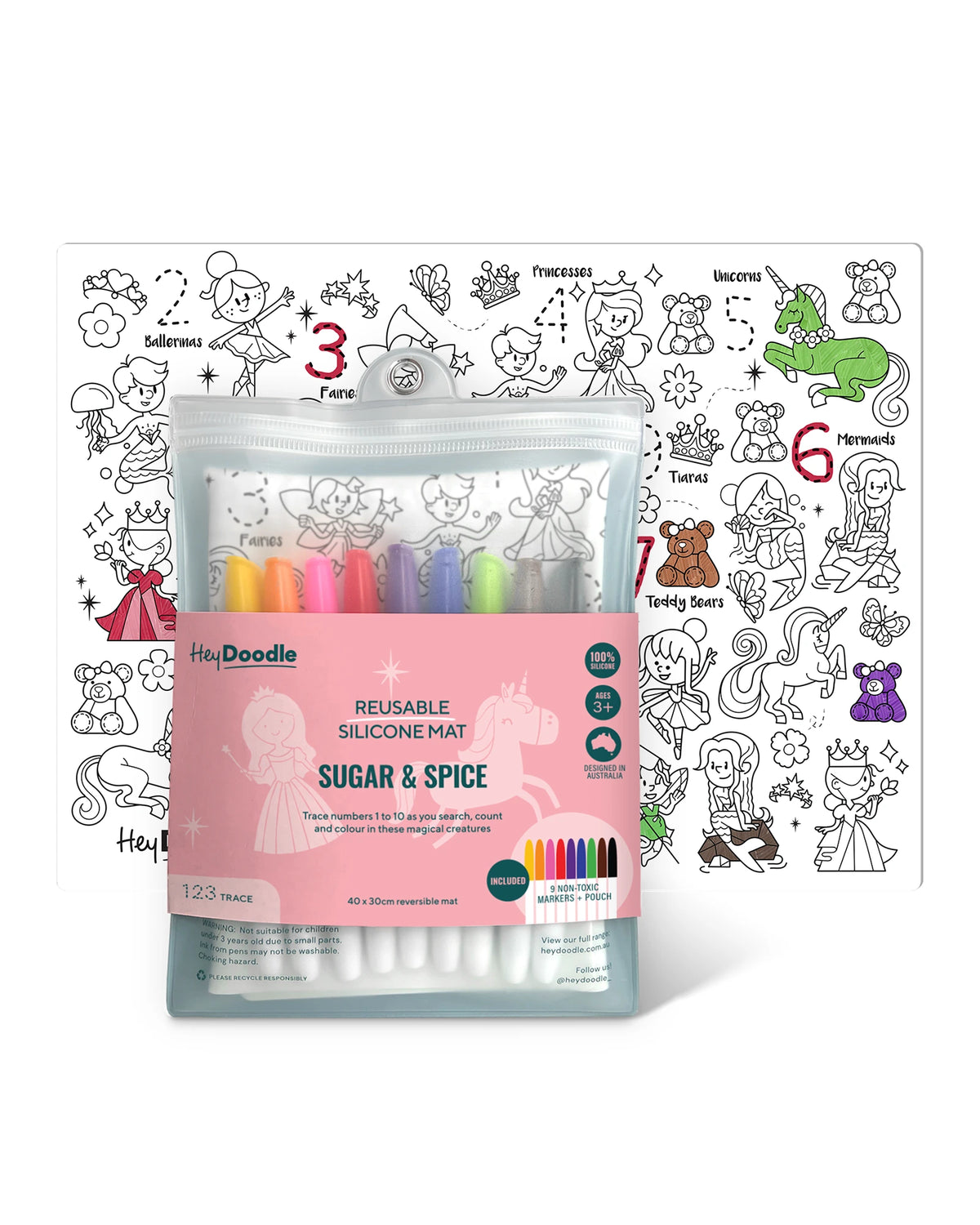 HeyDoodle Mats 123 Series Princess