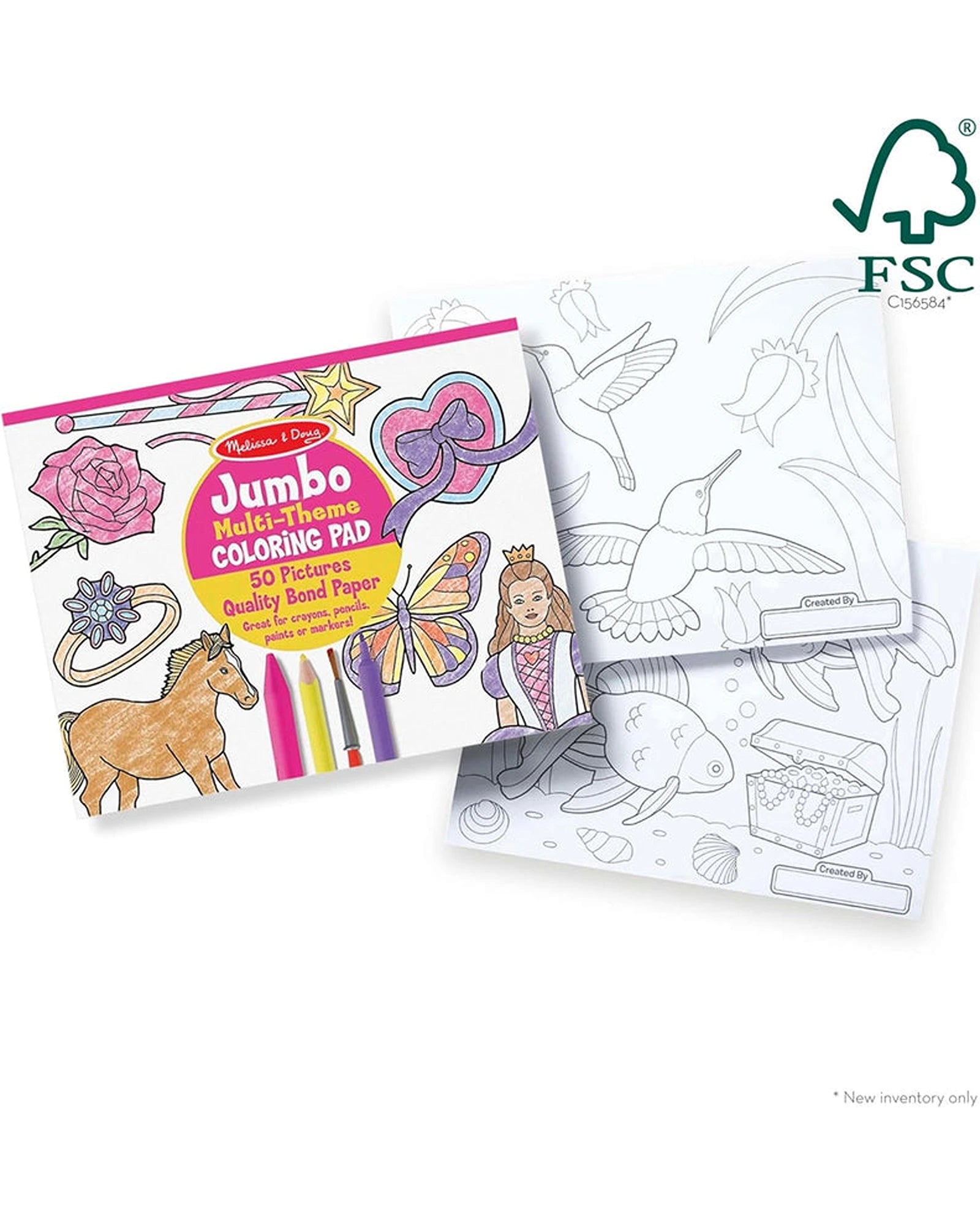 Melissa Doug Jumbo Princess Colour Pad