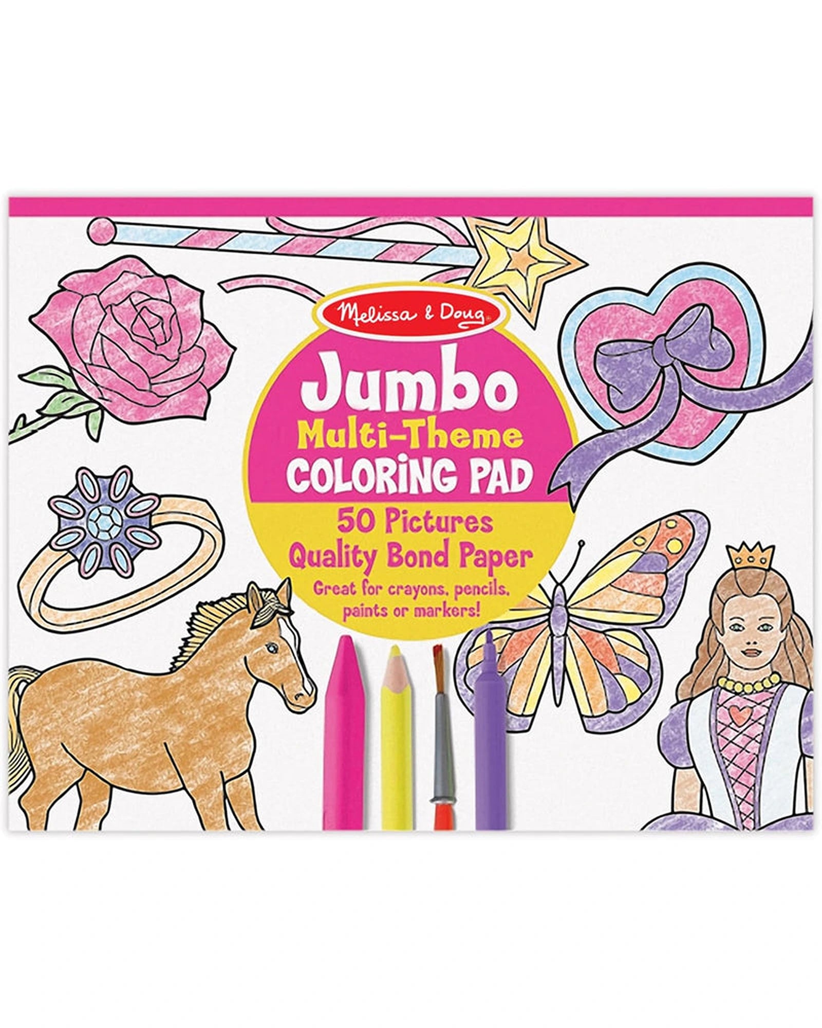 Melissa Doug Jumbo Princess Colour Pad