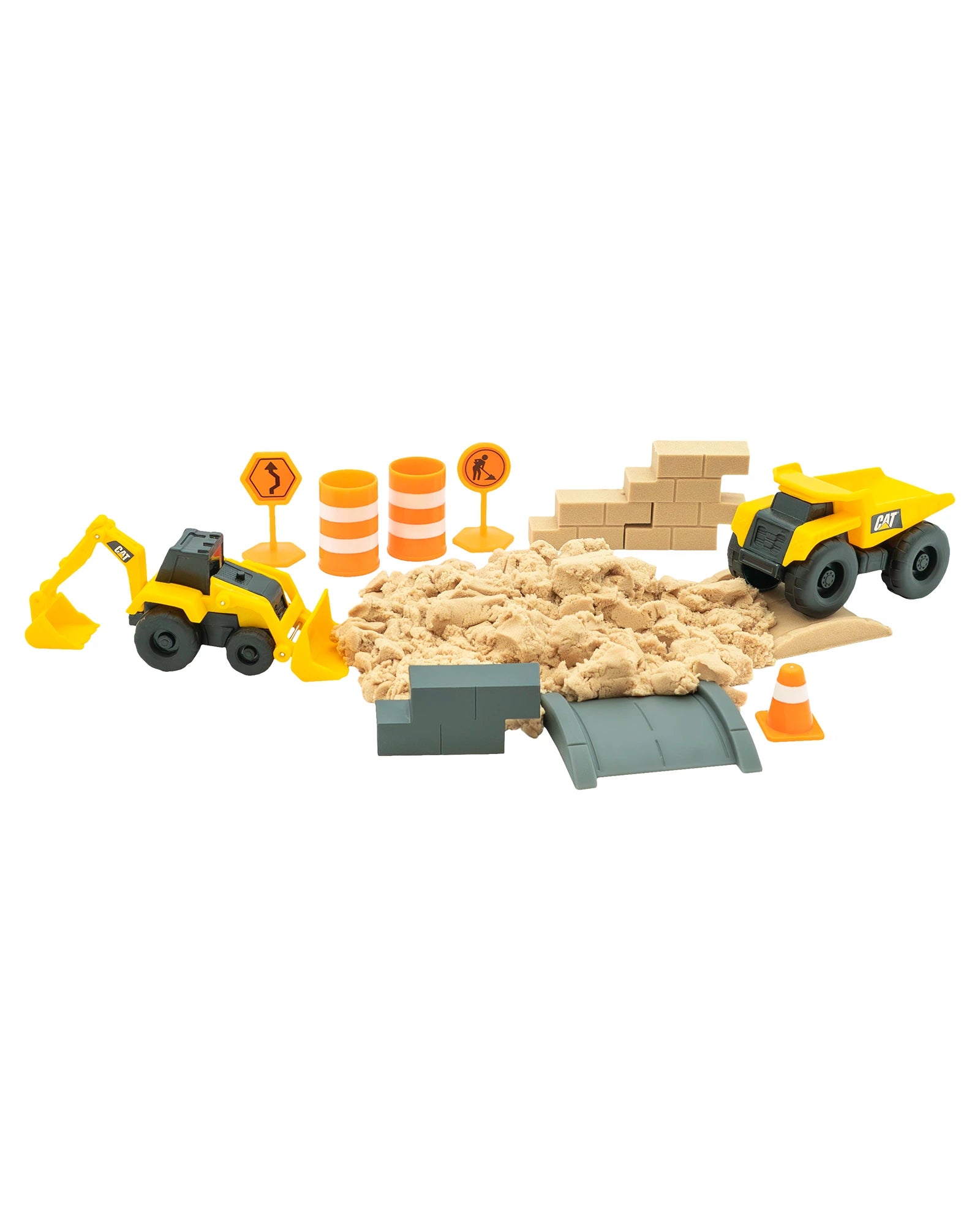 CAT Dig n Build 10oz w Two Vehicles Assorted