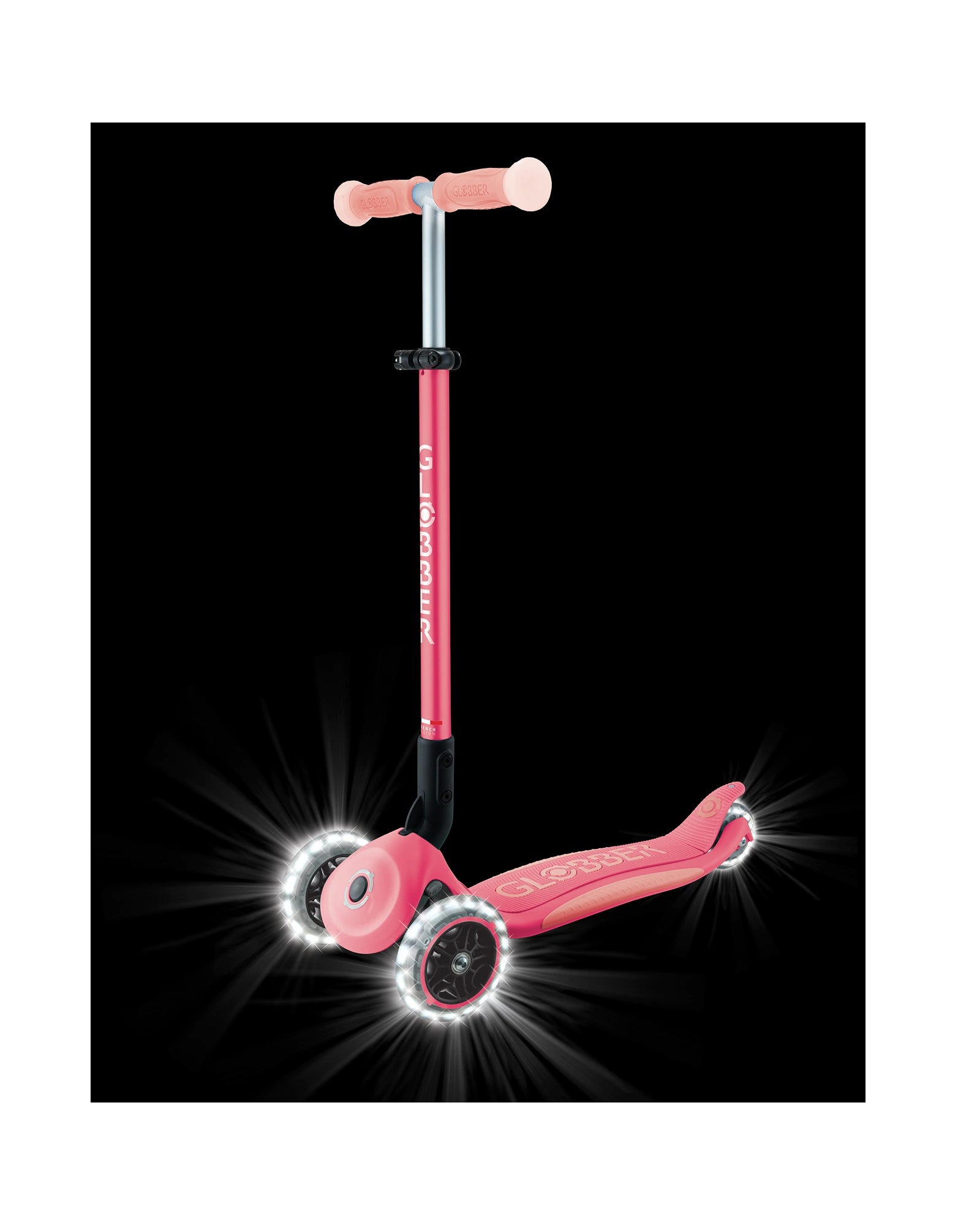 Globber Elite Glow Lights Pastel Pink