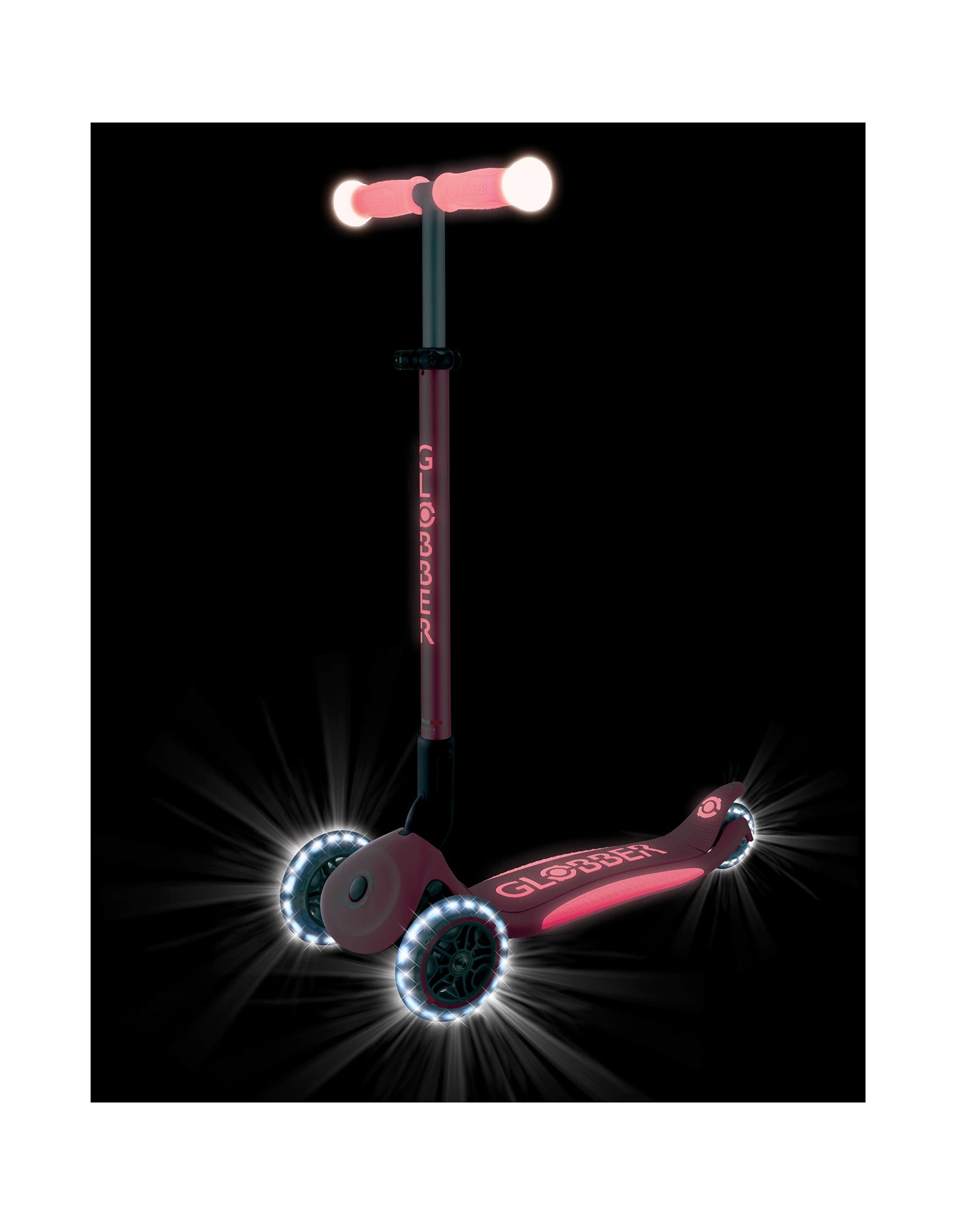 Globber Elite Glow Lights Pastel Pink