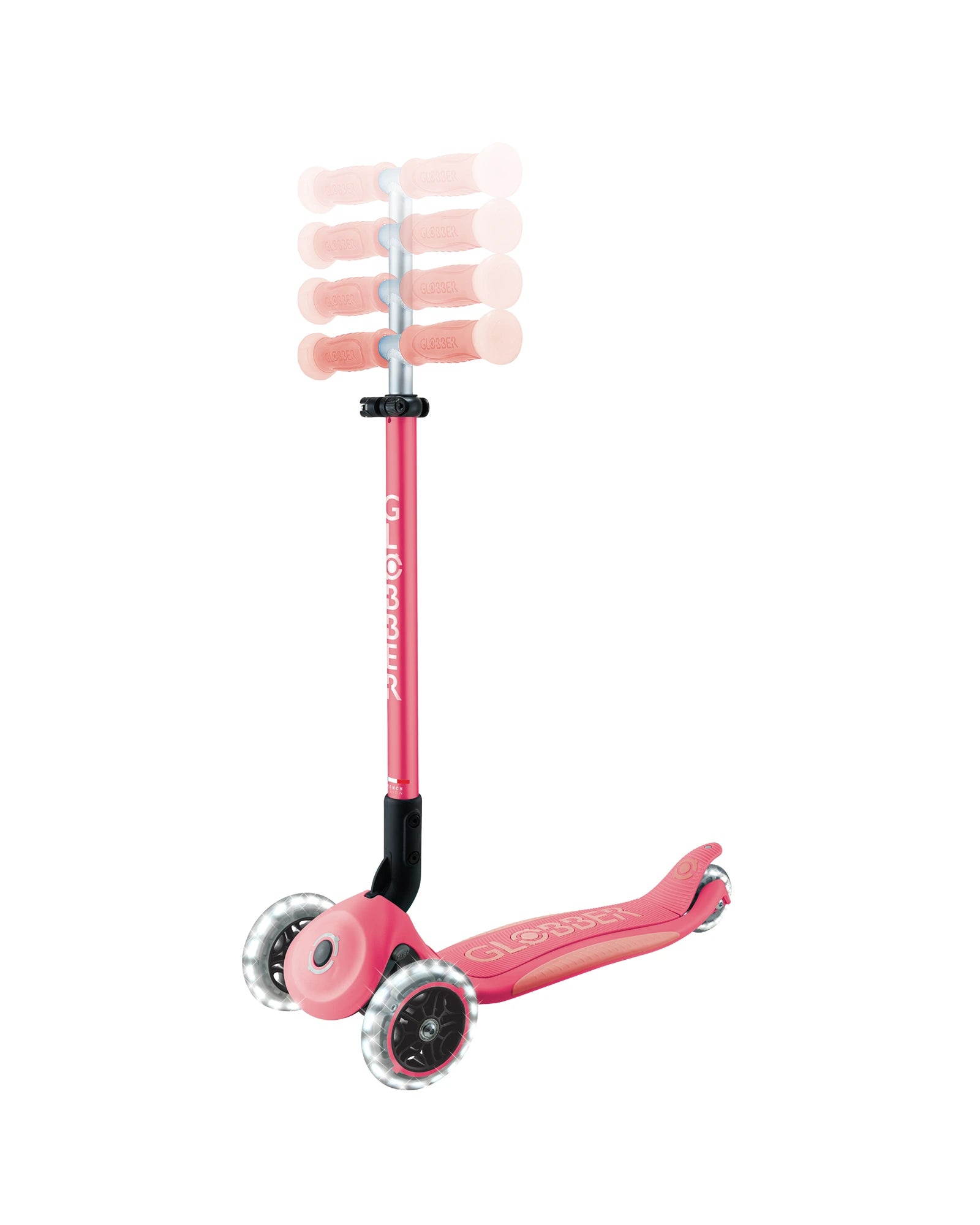 Globber Elite Glow Lights Pastel Pink